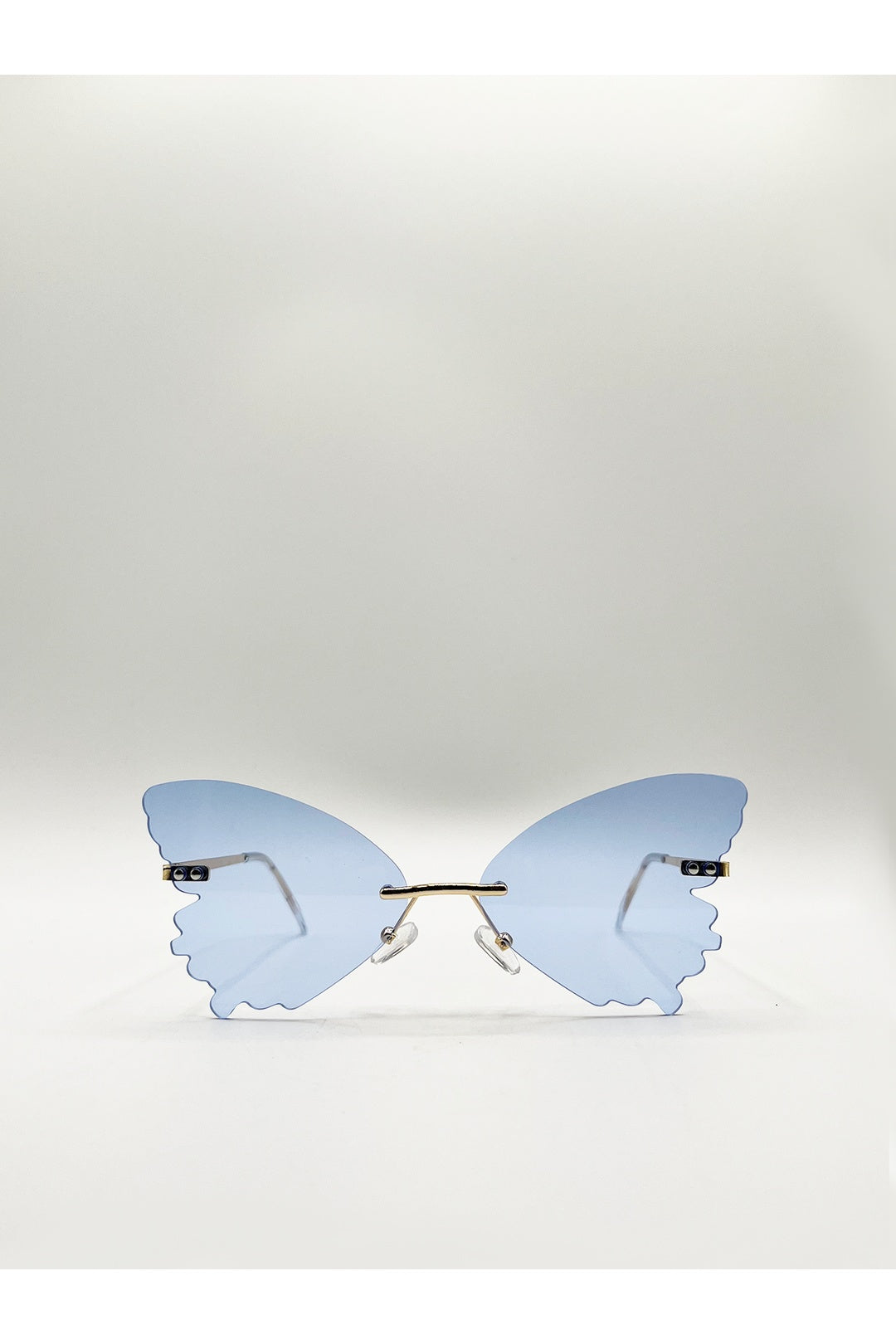 Blue Frameless Blue Butterfly Sunglasses, Image 2 of 6