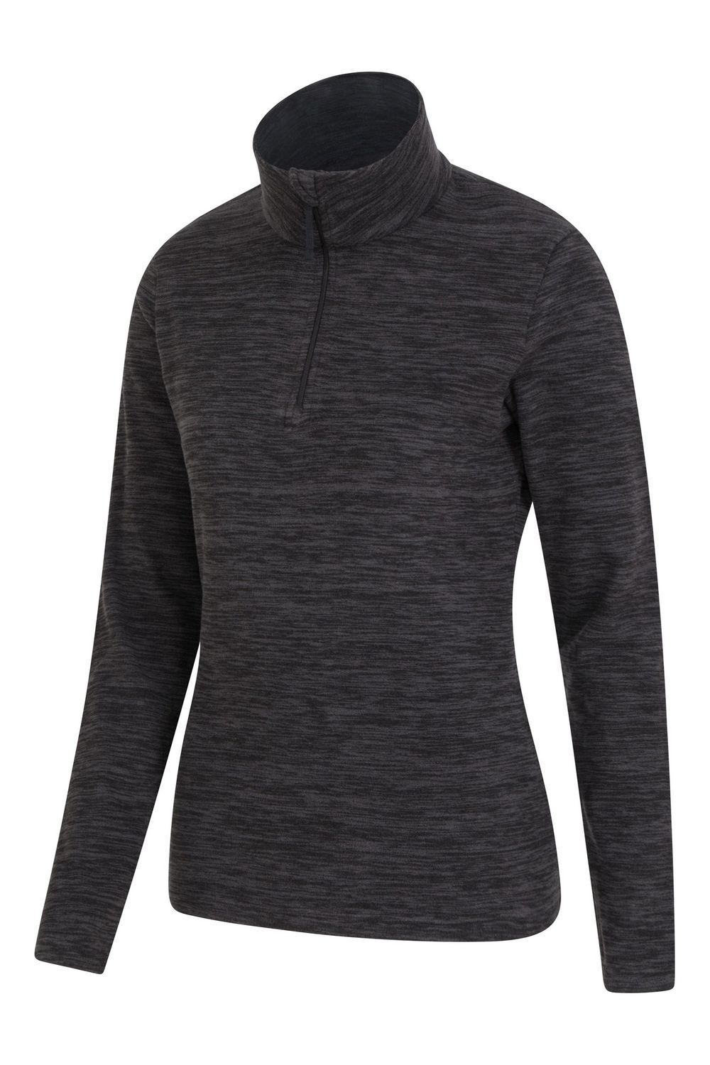 Black Snowdon Melange Fleece Top, Image 3 of 4