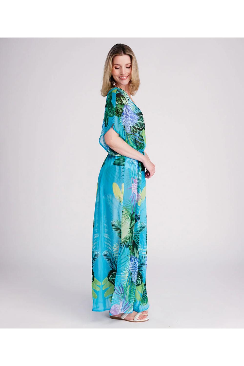 Turqouise Marbella - Kimono Beach Cover-up, Image 4 of 4