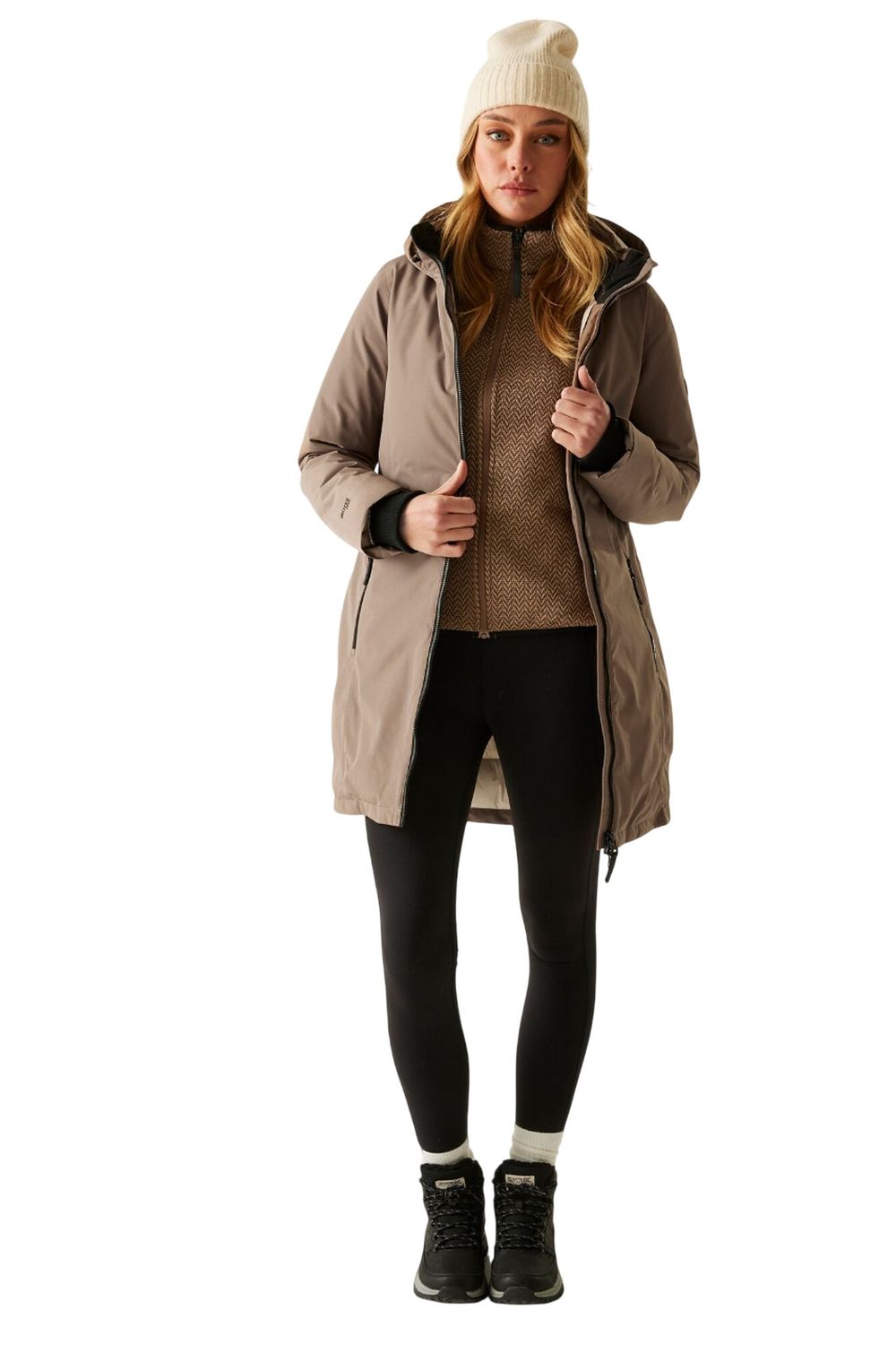 Mocha Marron Insulated Waterproof Jacket, Image 6 of 6