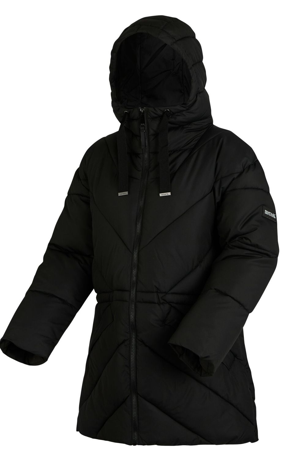 Black Regatta Black Rusey Quilted Padded Jacket, Image 3 of 5
