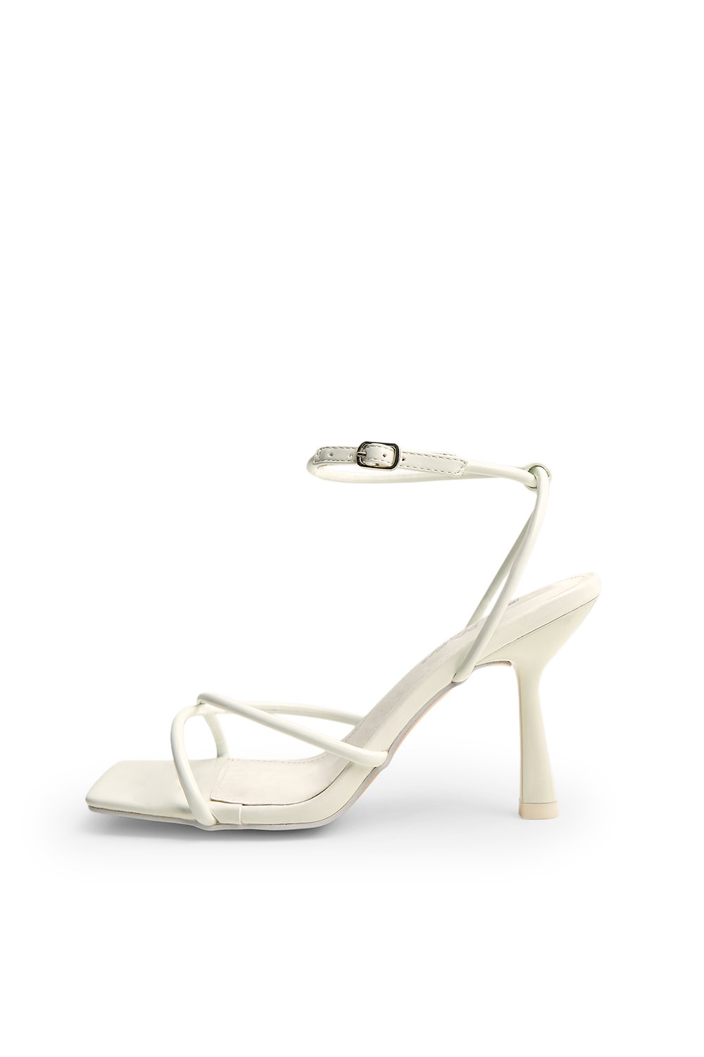 White Bree White Square Toe Mid Stiletto Heels, Image 1 of 4