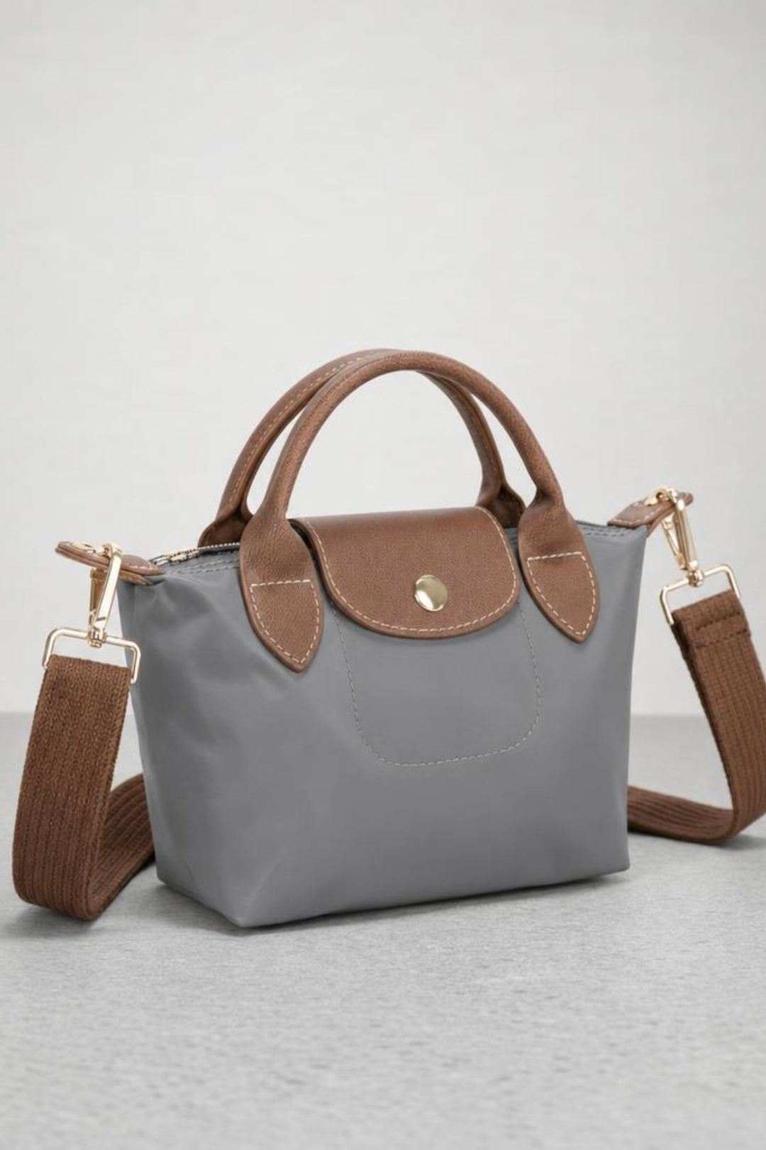 Grey Mini Pouch Crossbody Bag, Image 2 of 2