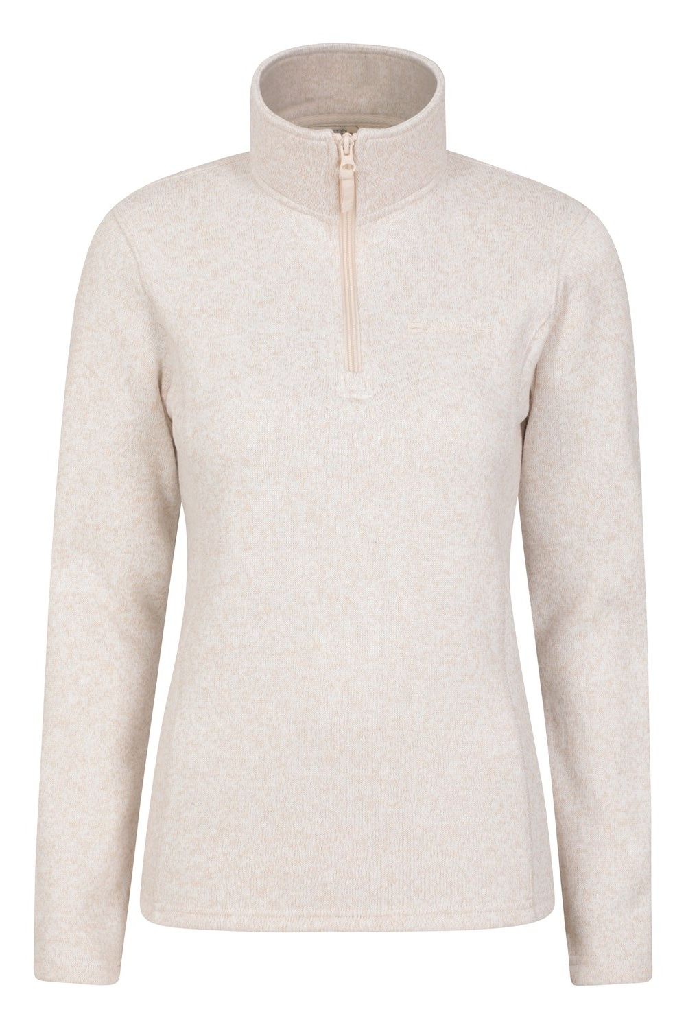 Beige Idris Half Zip Fleece Top, Image 1 of 4