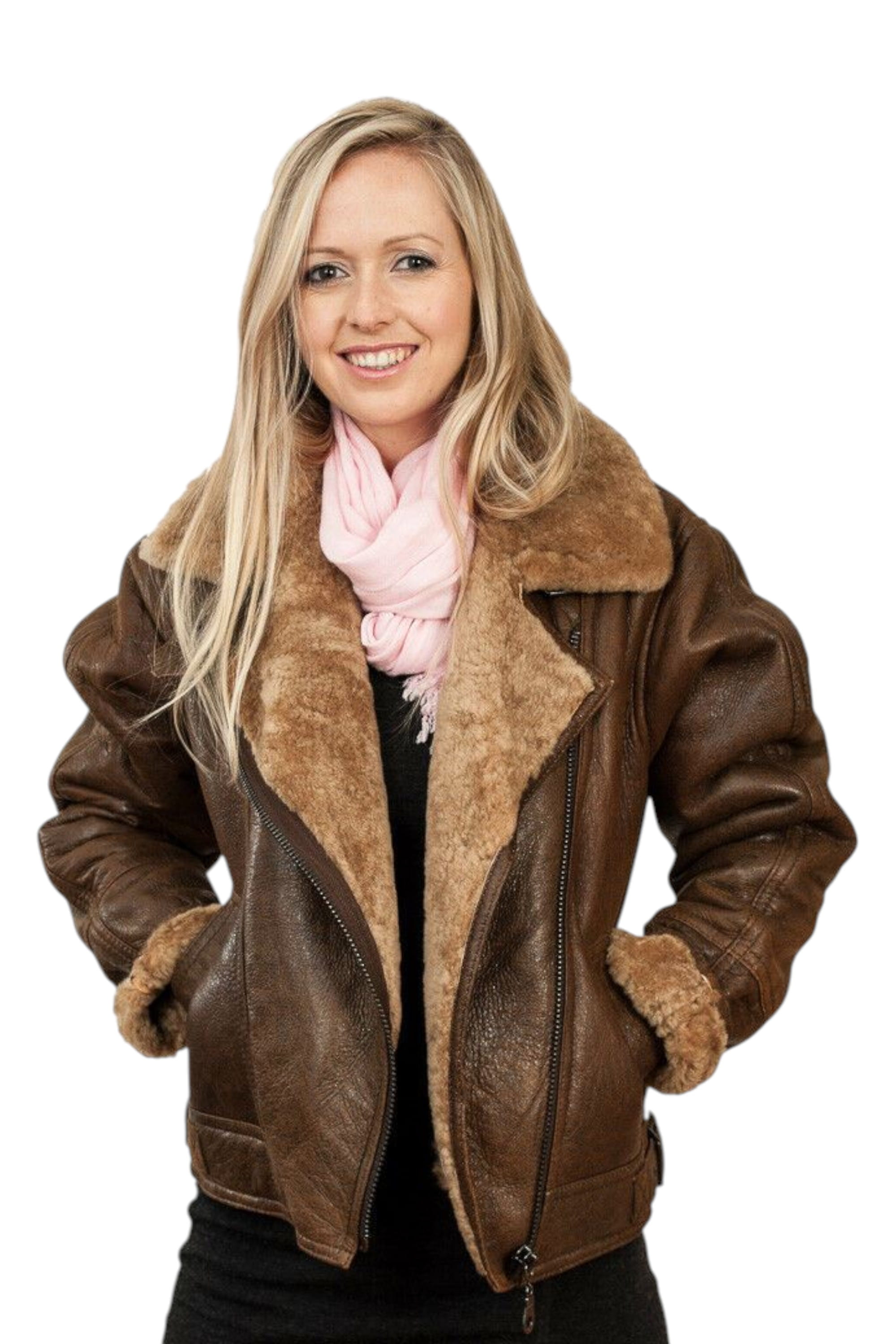 Brown B3 Sheepskin Leather Flying Jacket, Image 1 of 5