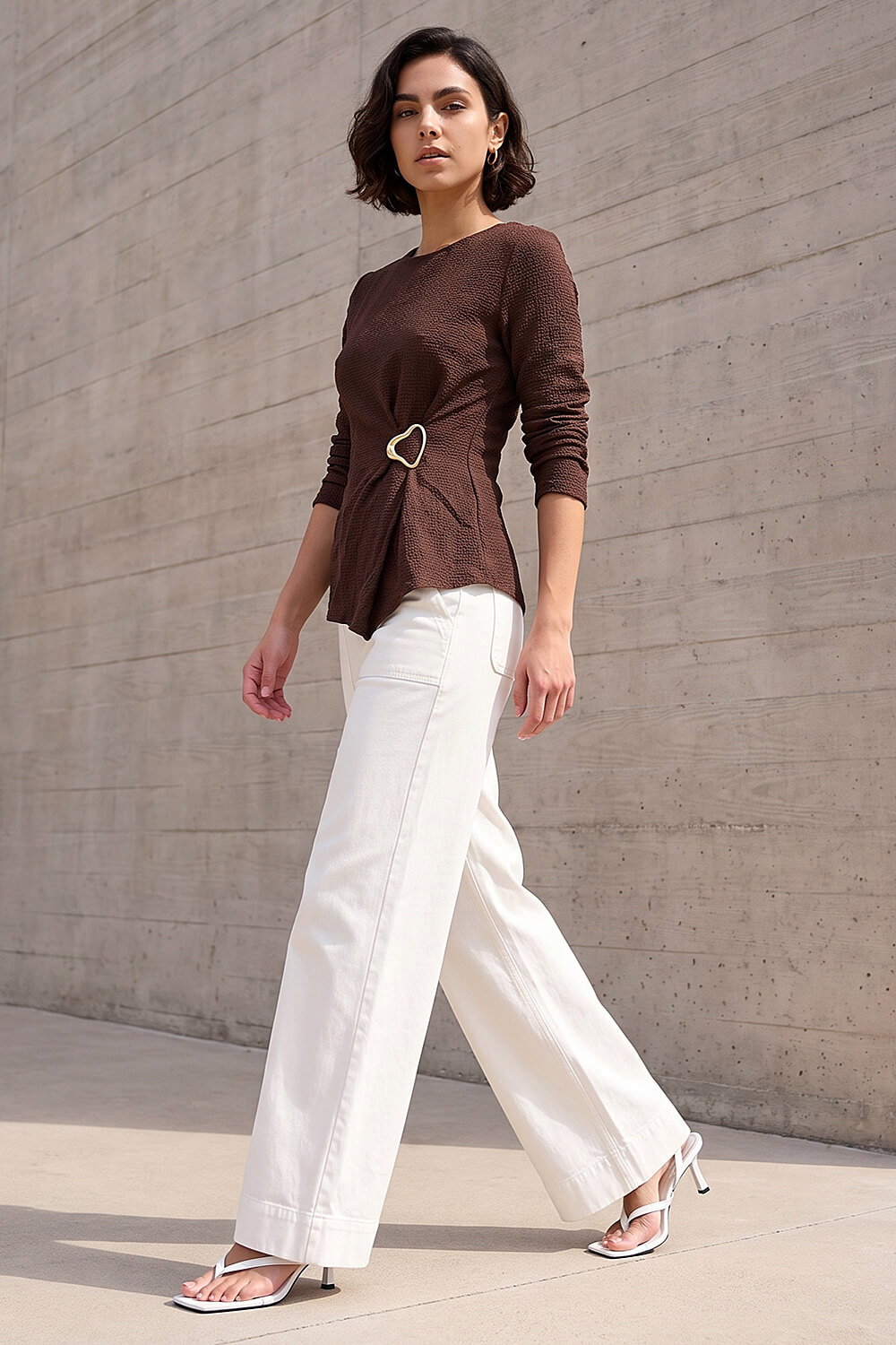 Chocolate Trim Detail Top, Image 4 of 4