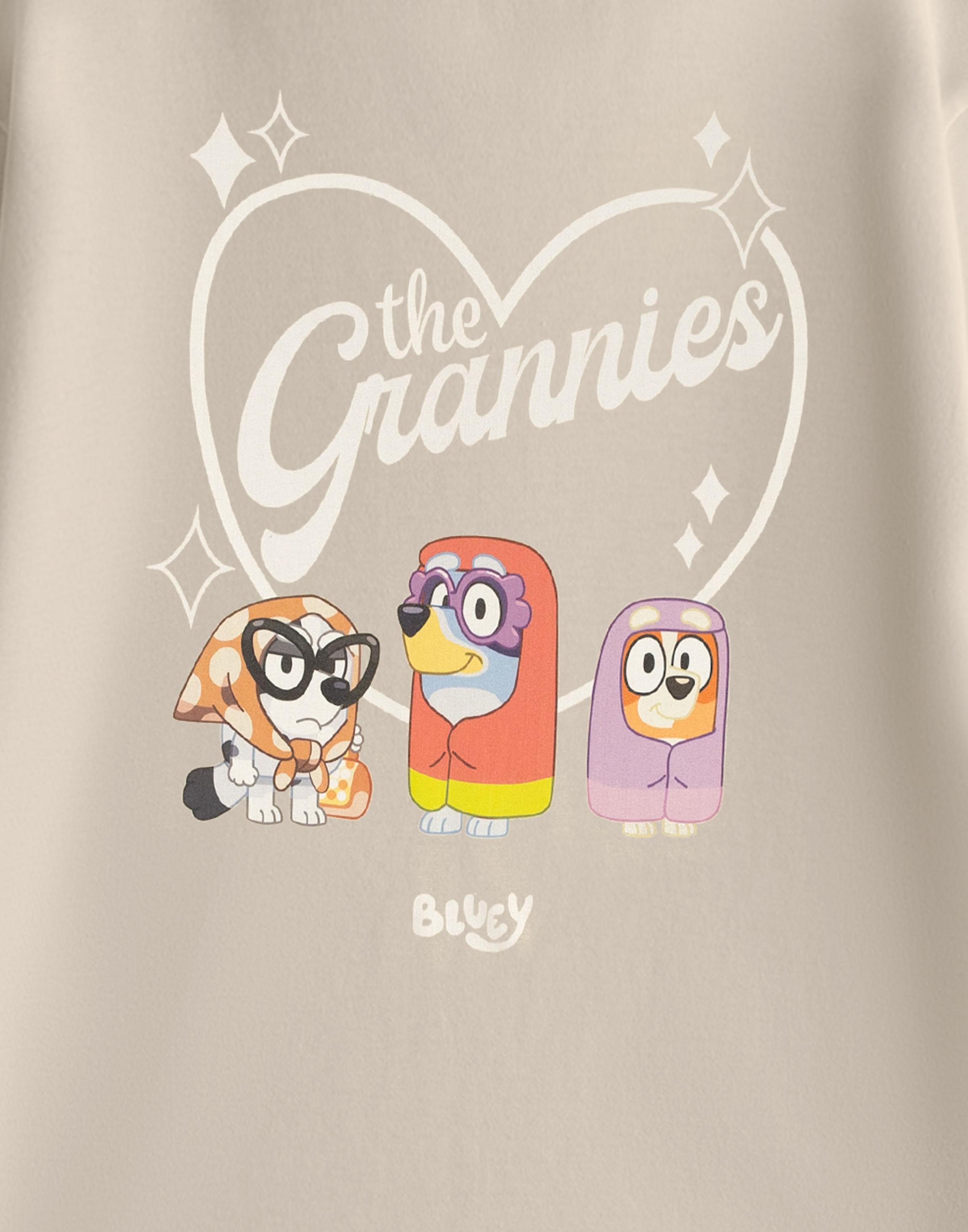Beige Bluey Grannies Large T-Shirt, Image 4 of 4