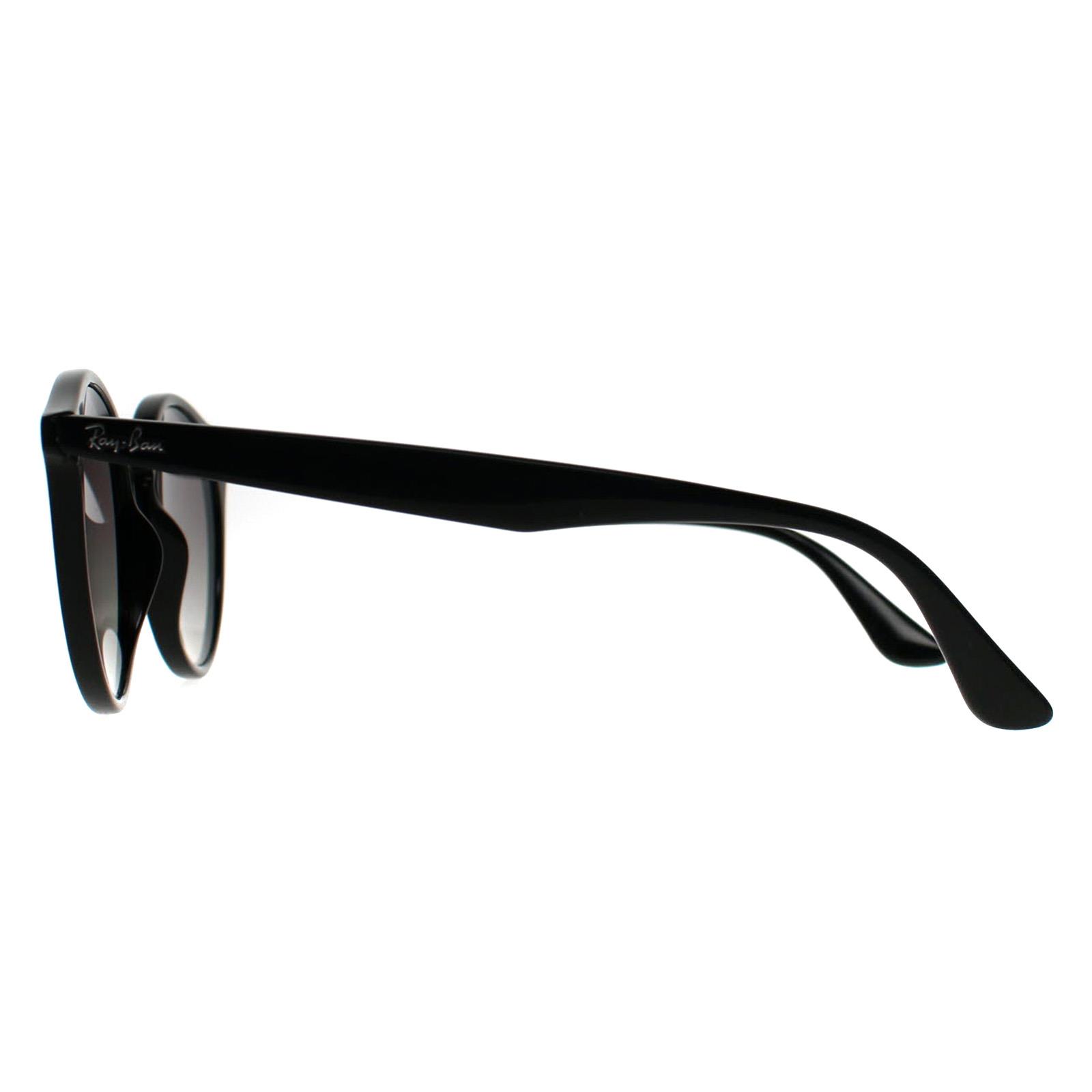 Black Ray-Ban Black Round Polished Black Grey Gradient 2180, Image 3 of 3