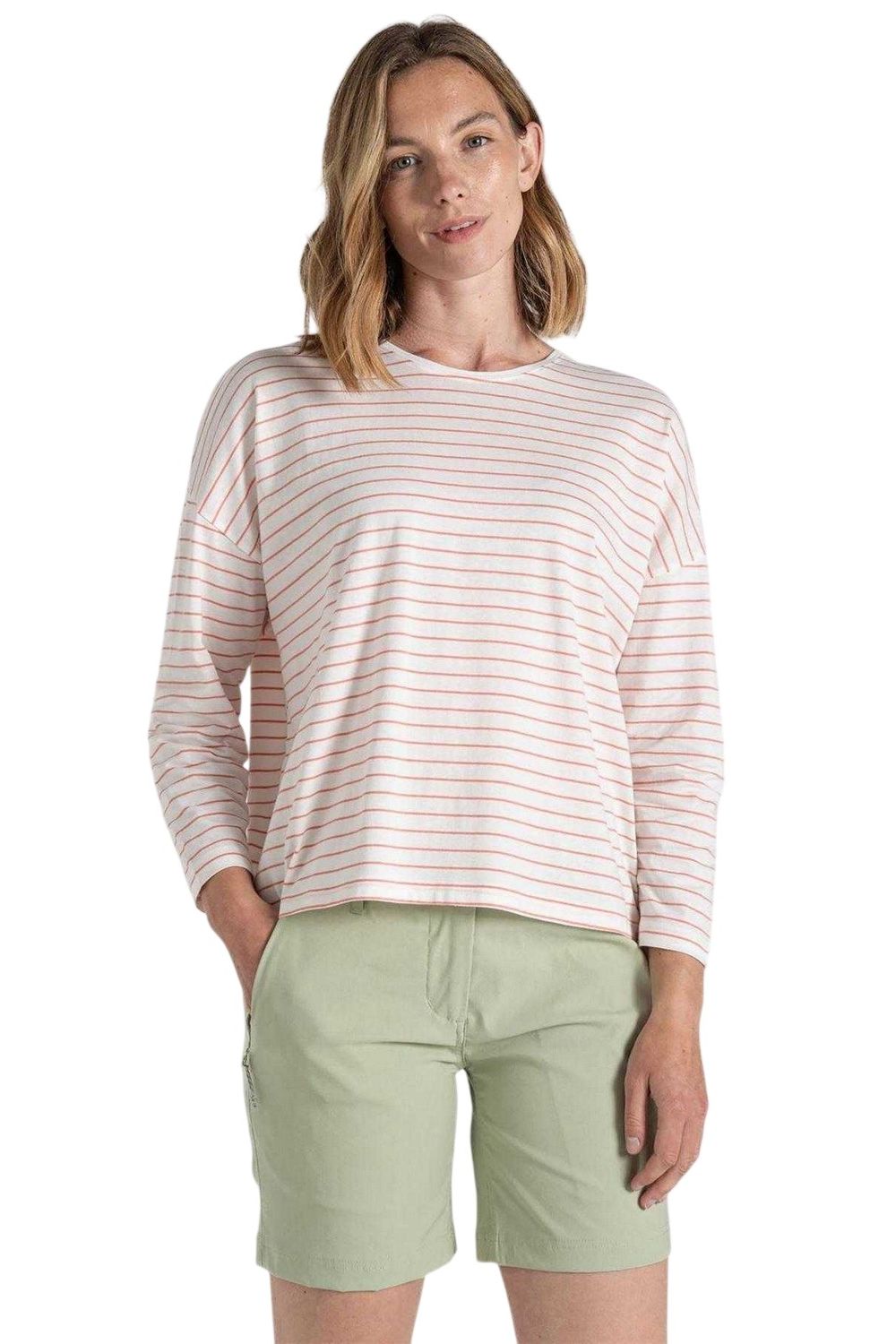 Coral Kielder Drop Shoulder TShirt, Image 1 of 4