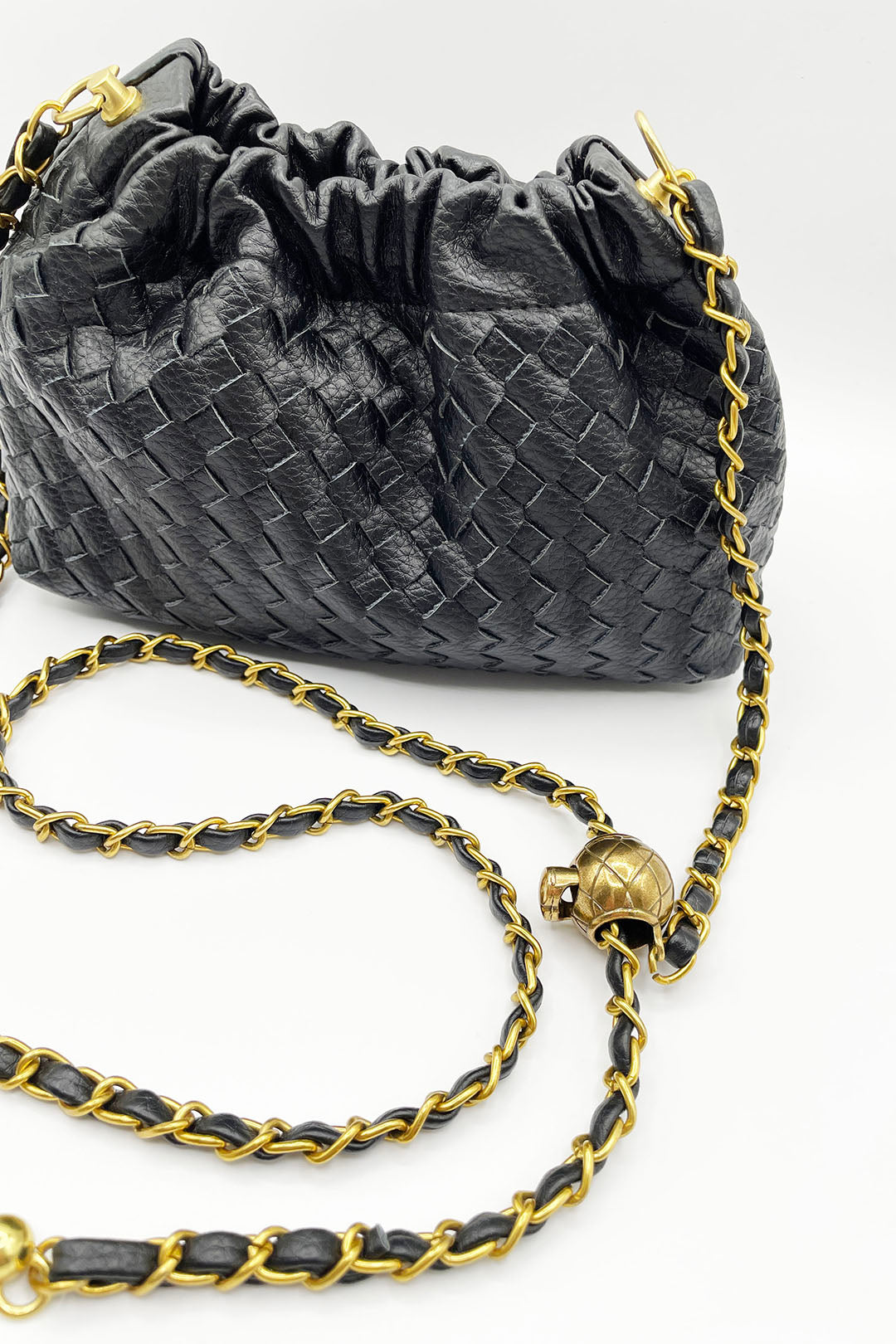 Black Woven Crossbody Handbag, Image 4 of 5