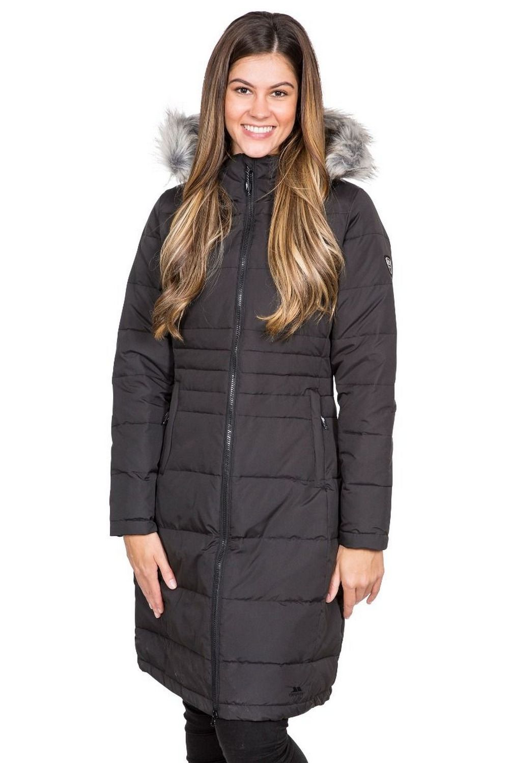 Black Phyllis Parka Down Jacket, Image 3 of 5