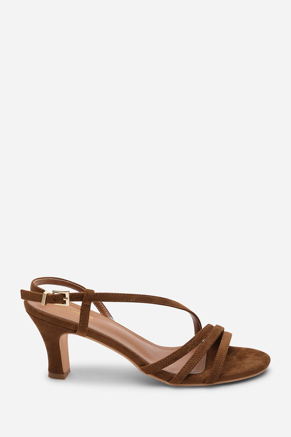 Brown Where's That From Brown 'Mykonos' Mutli Strap Slingback Low Block Heel, Image 2 of 6