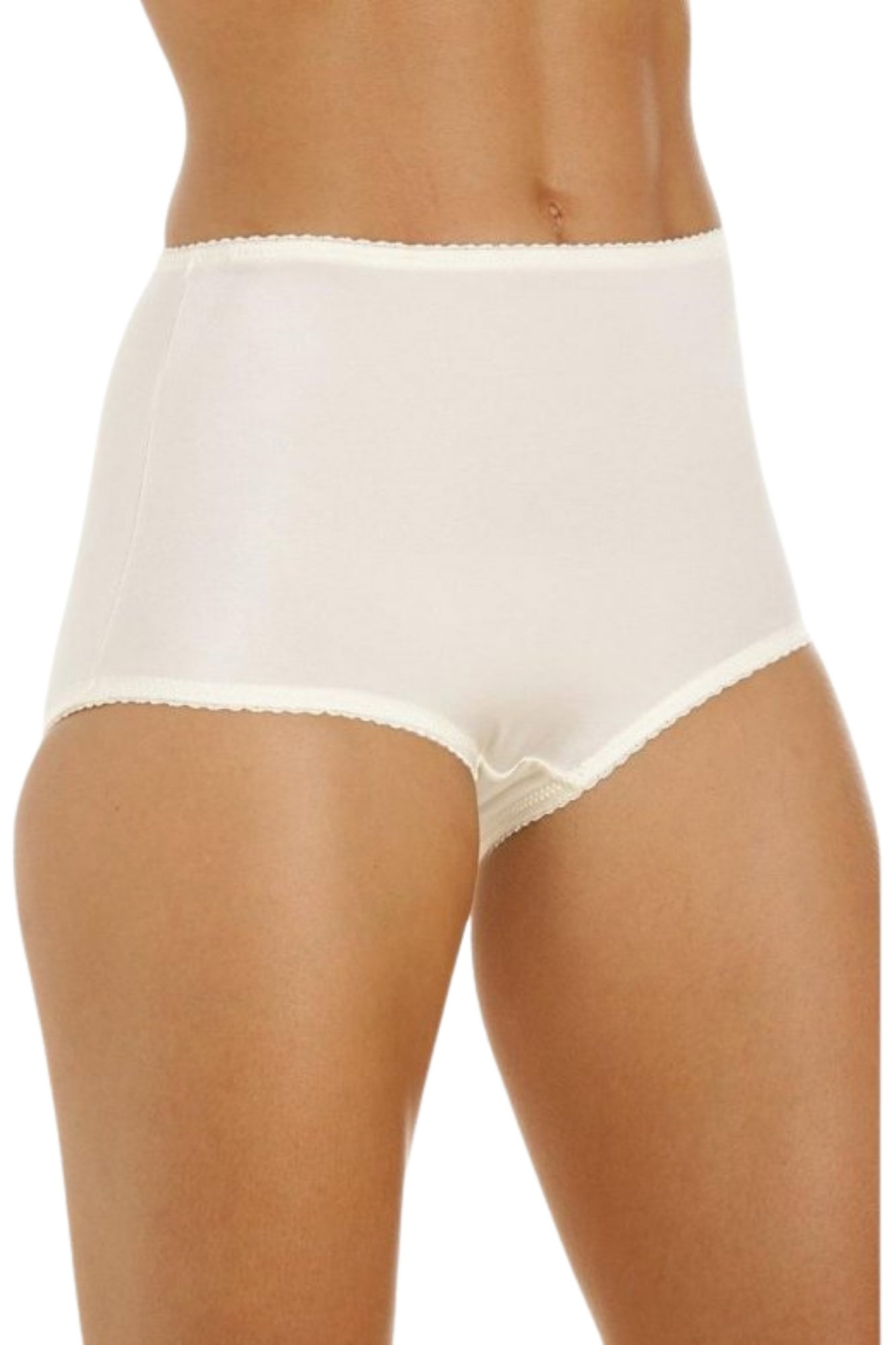 Beige Camille Lingerie Beige High Waist 2 Pack Control Briefs, Image 4 of 4