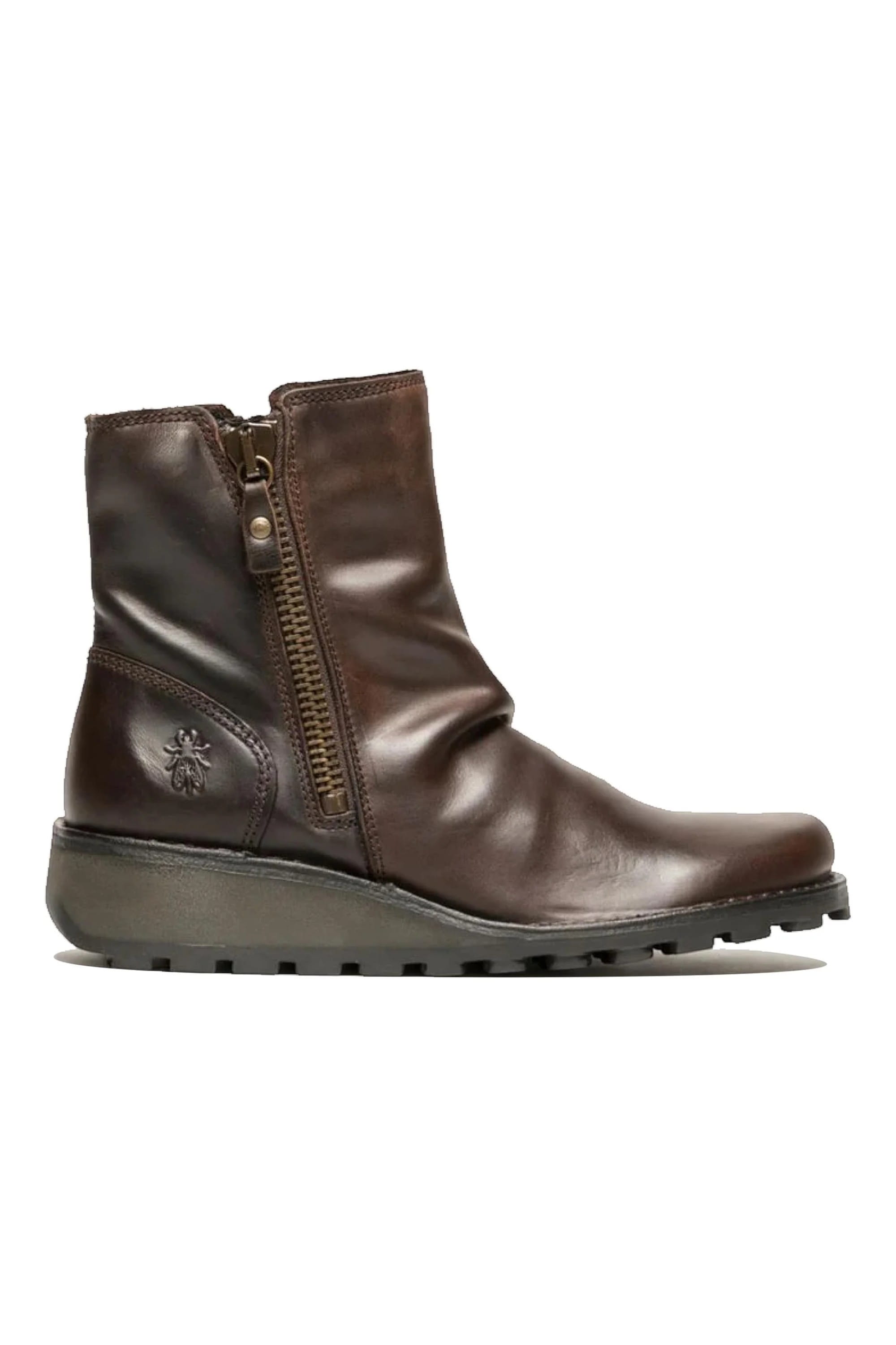Brown Womens Leather Heel Ankle Boots - Mon944, Image 1 of 8
