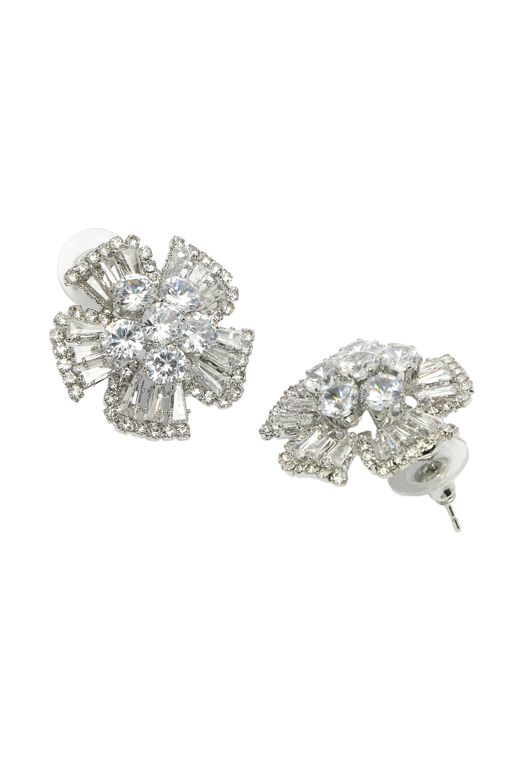 White Diva Collection Columbine Studs, Image 3 of 5