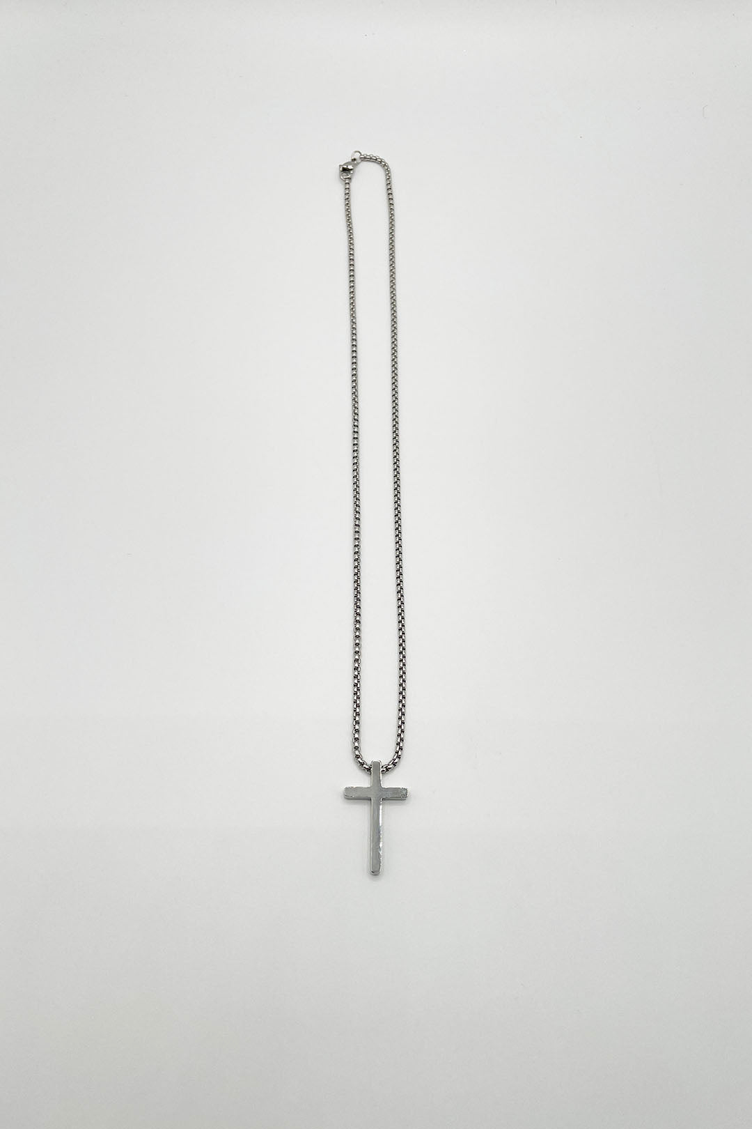 Silver Cross Pendant Necklace in Silver, Image 3 of 4