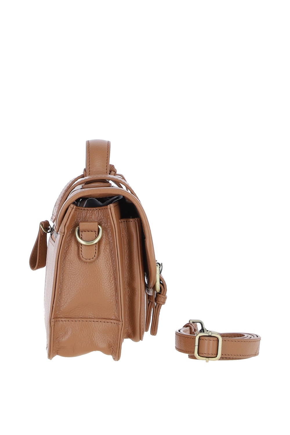 Camel Ashwood Leather Camel Stylish Real Leather Large Satchel Bag, Image 4 of 4