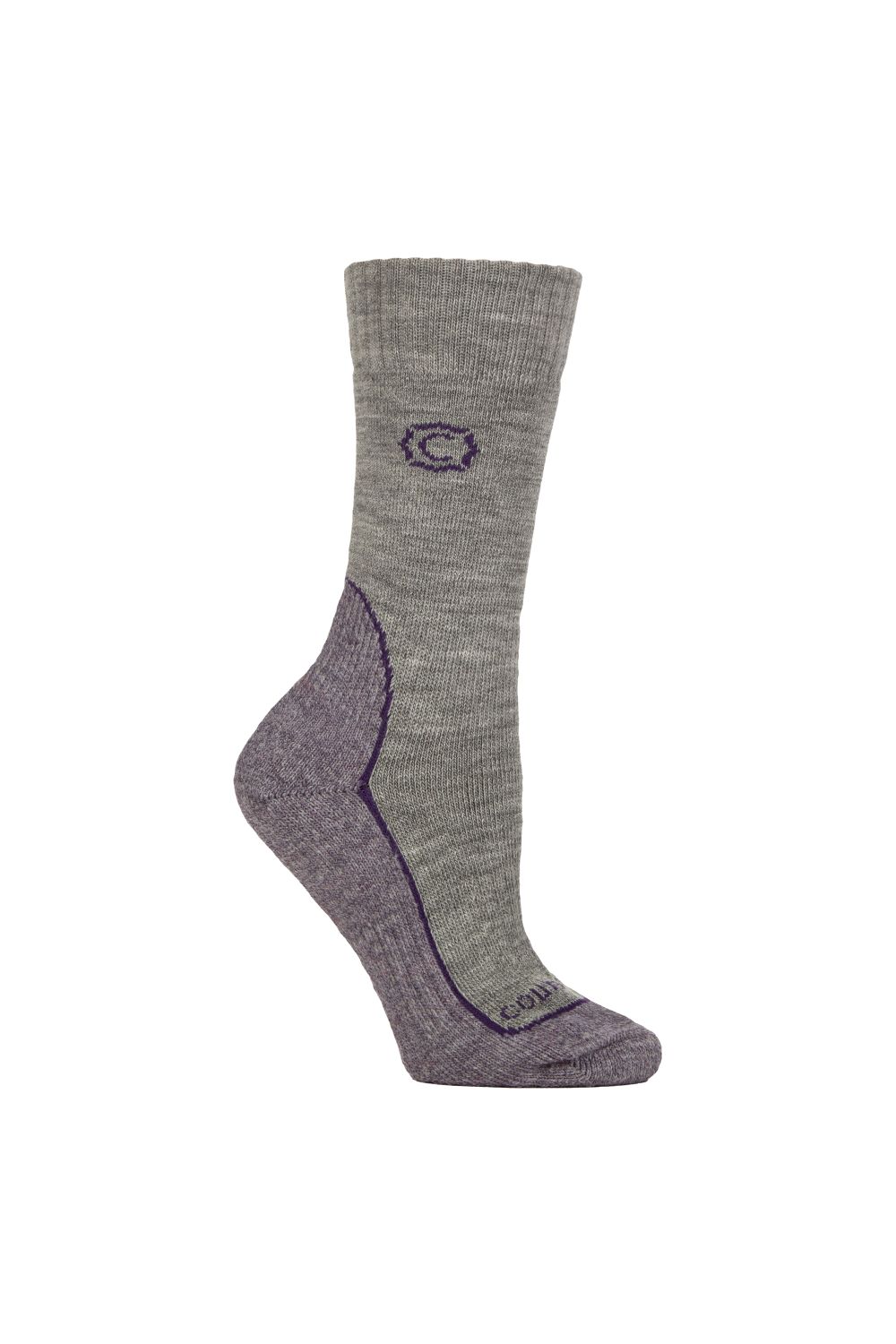 Grey Wool Blend Cushioned Walker Hiking Socks, Image 1 of 3