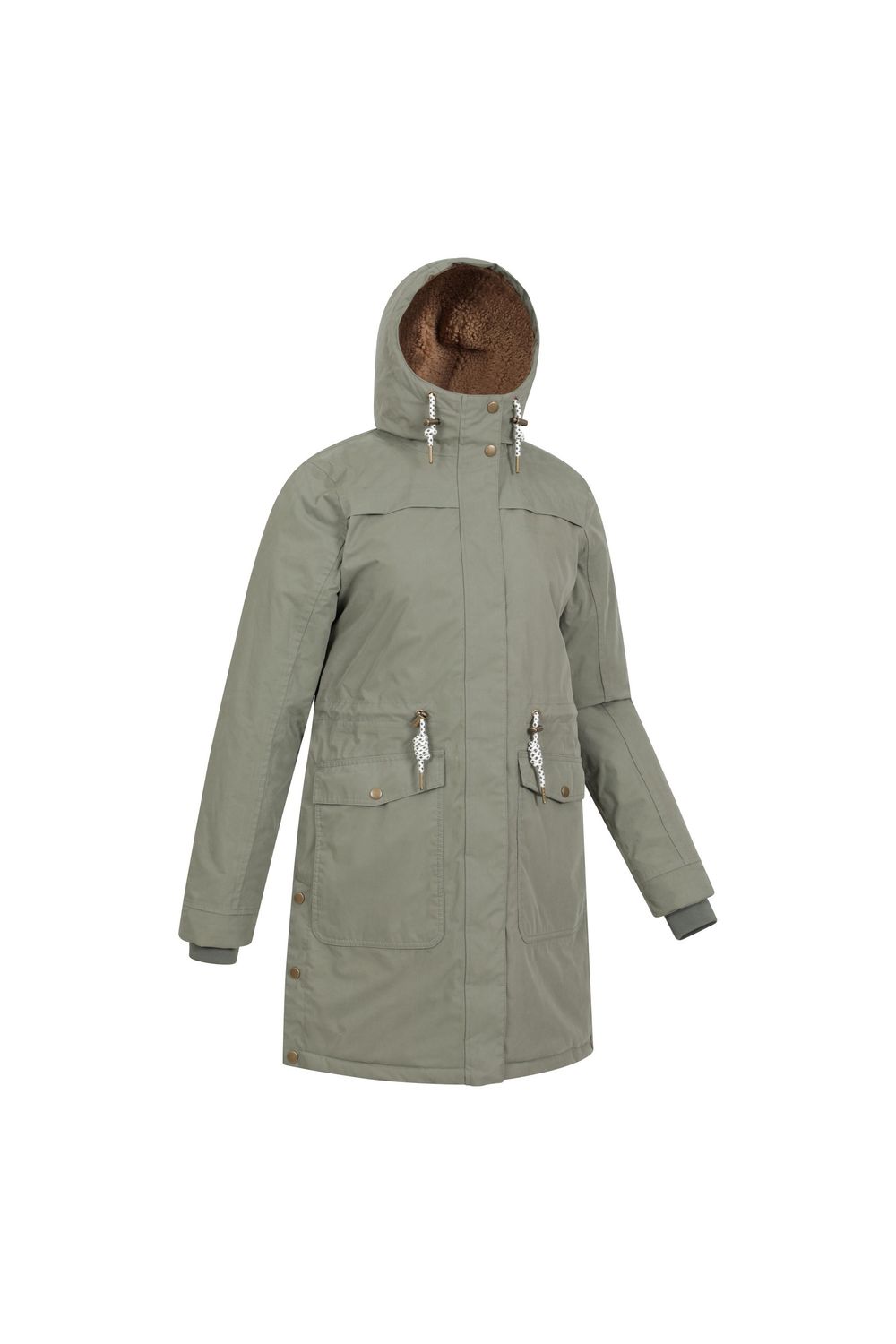 Khaki Acorn Waterproof Borg Lined Padded Parka, Image 4 of 4