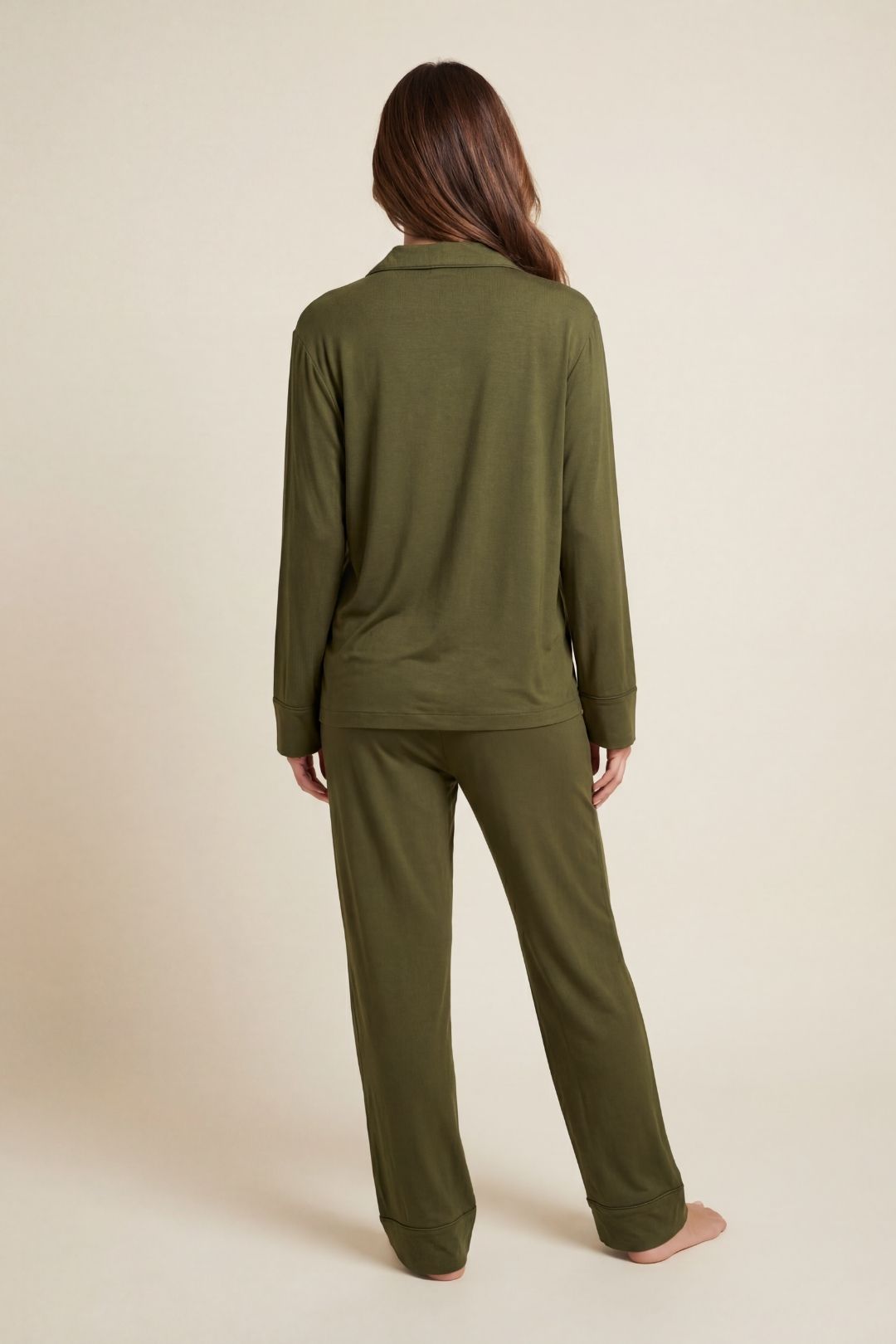 Olive The Night Store Olive Modal Pyjama Trouser Set, Image 3 of 4