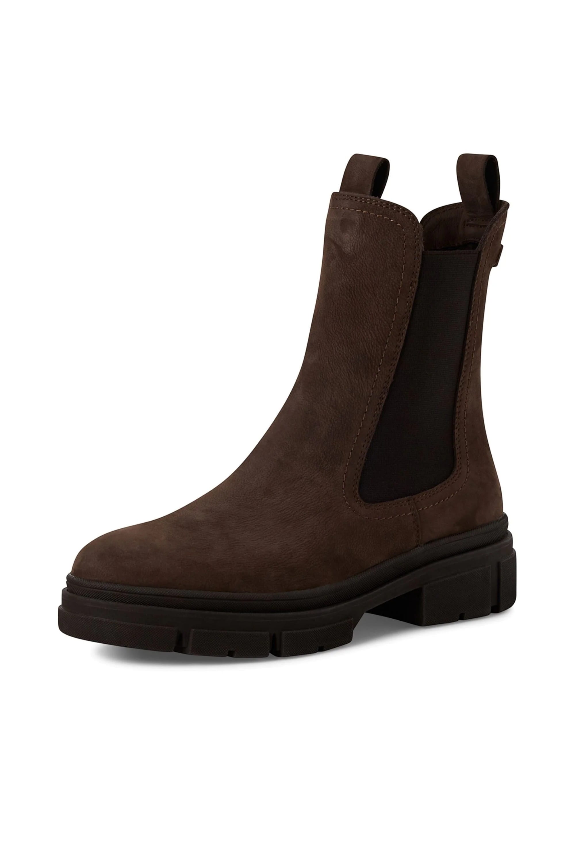 Brown Tamaris Womens Mocca High Chelsea Boots, Image 3 of 8