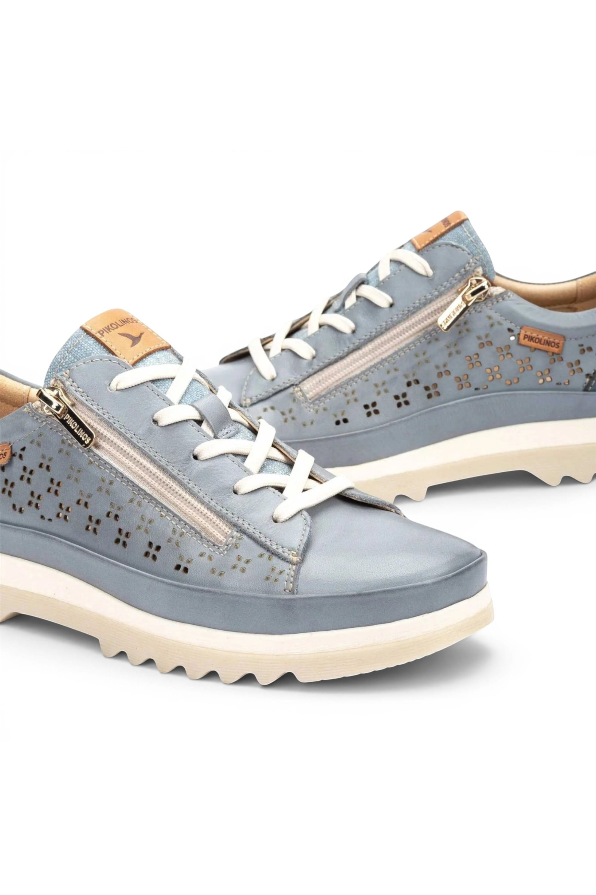 Blue Womens Zip Trainer Sneaker W3W-6841C1, Image 4 of 6