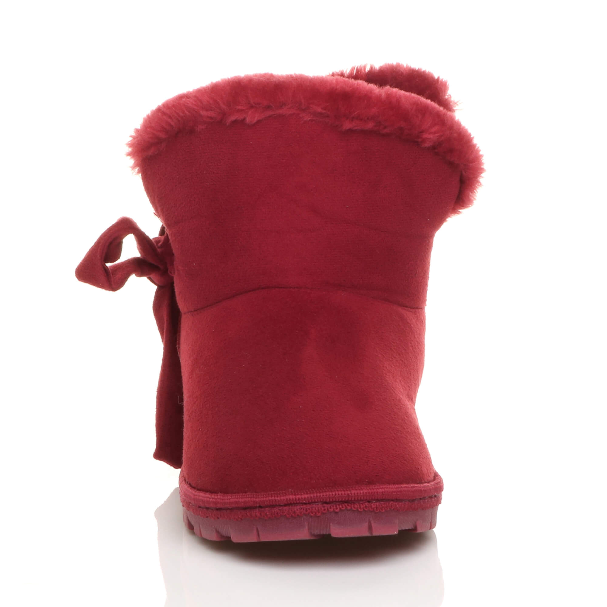 Bordeaux AJVANI Bordeaux Faux Fur Lined Ankle Boots Slippers, Image 6 of 6