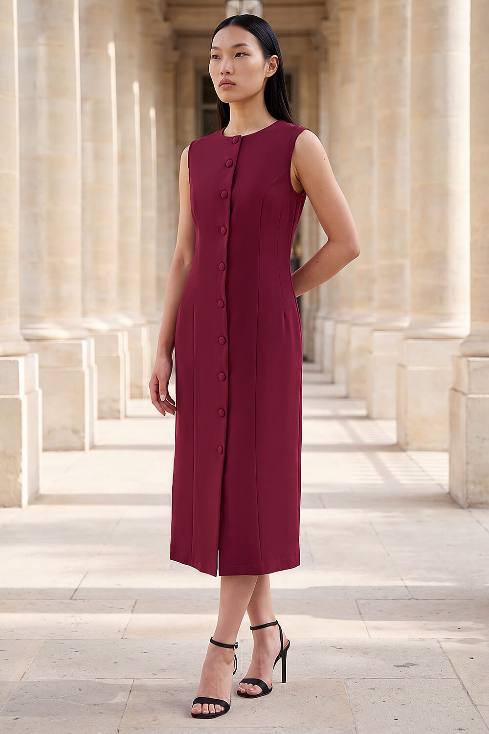 Dusk Women's Red Tailo Midi Dress Size 10