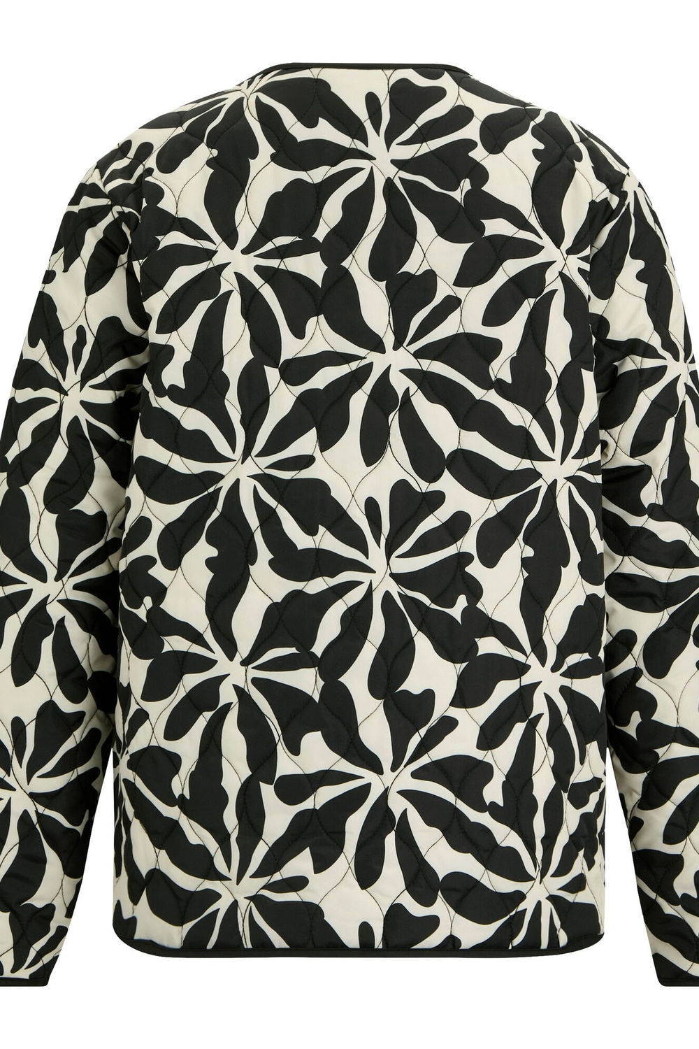 Beige Mira Abstract Floral Padded Jacket, Image 2 of 5