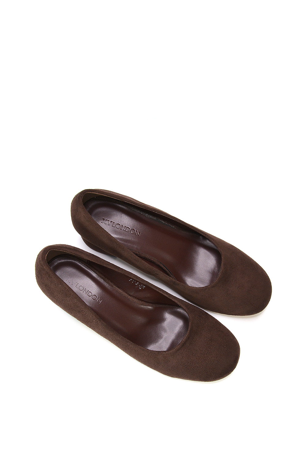 Brown 'Liberty' Low Block Heel Court Shoes, Image 4 of 6