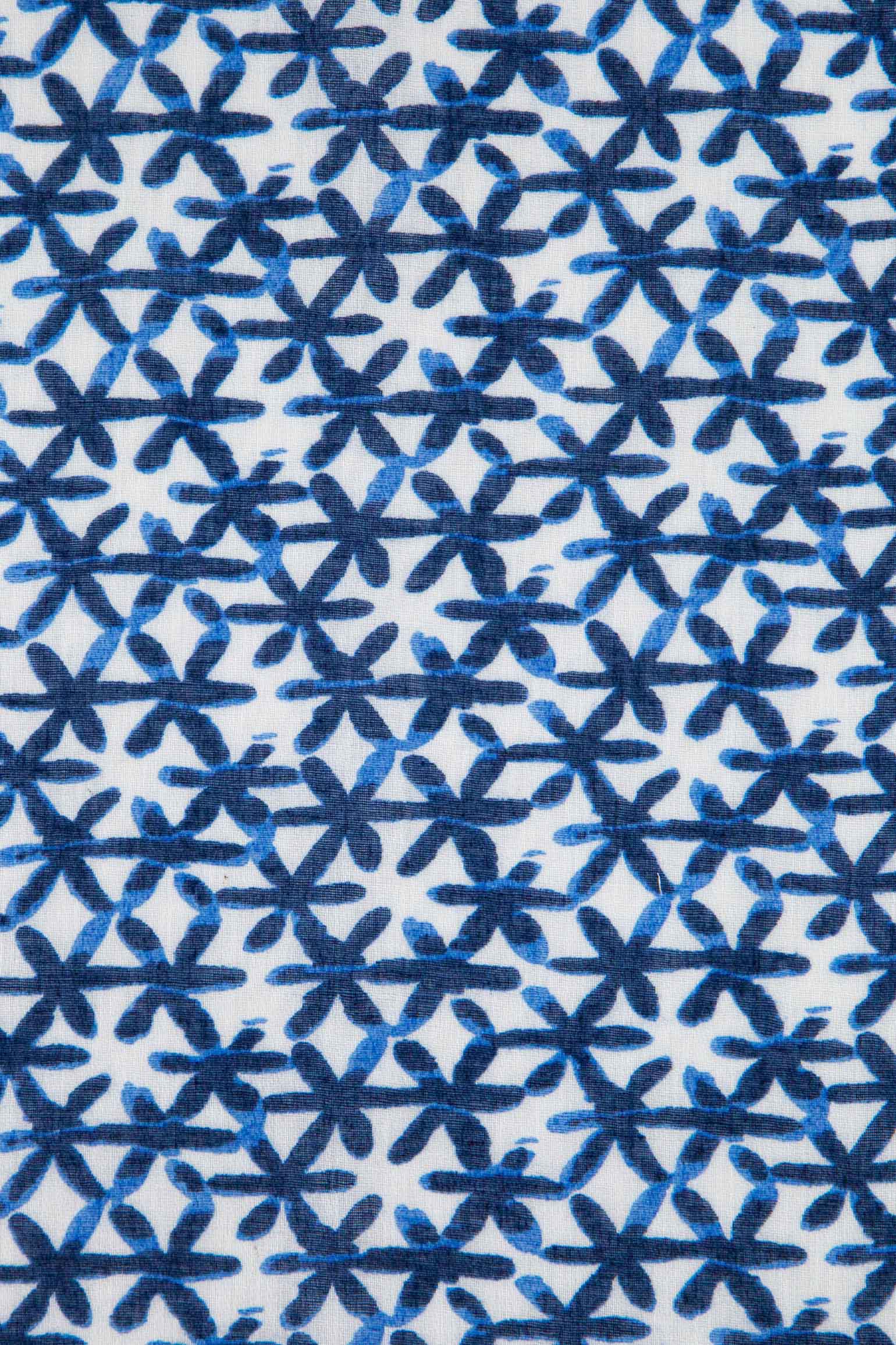Blue Mosaic Floral Lightweight Scarf, Image 3 of 5