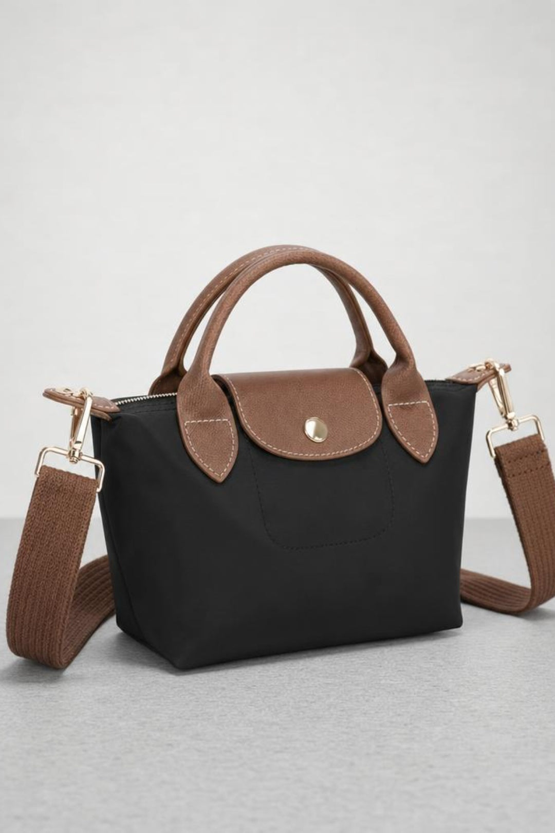 Black Mini Pouch Crossbody Bag, Image 2 of 3