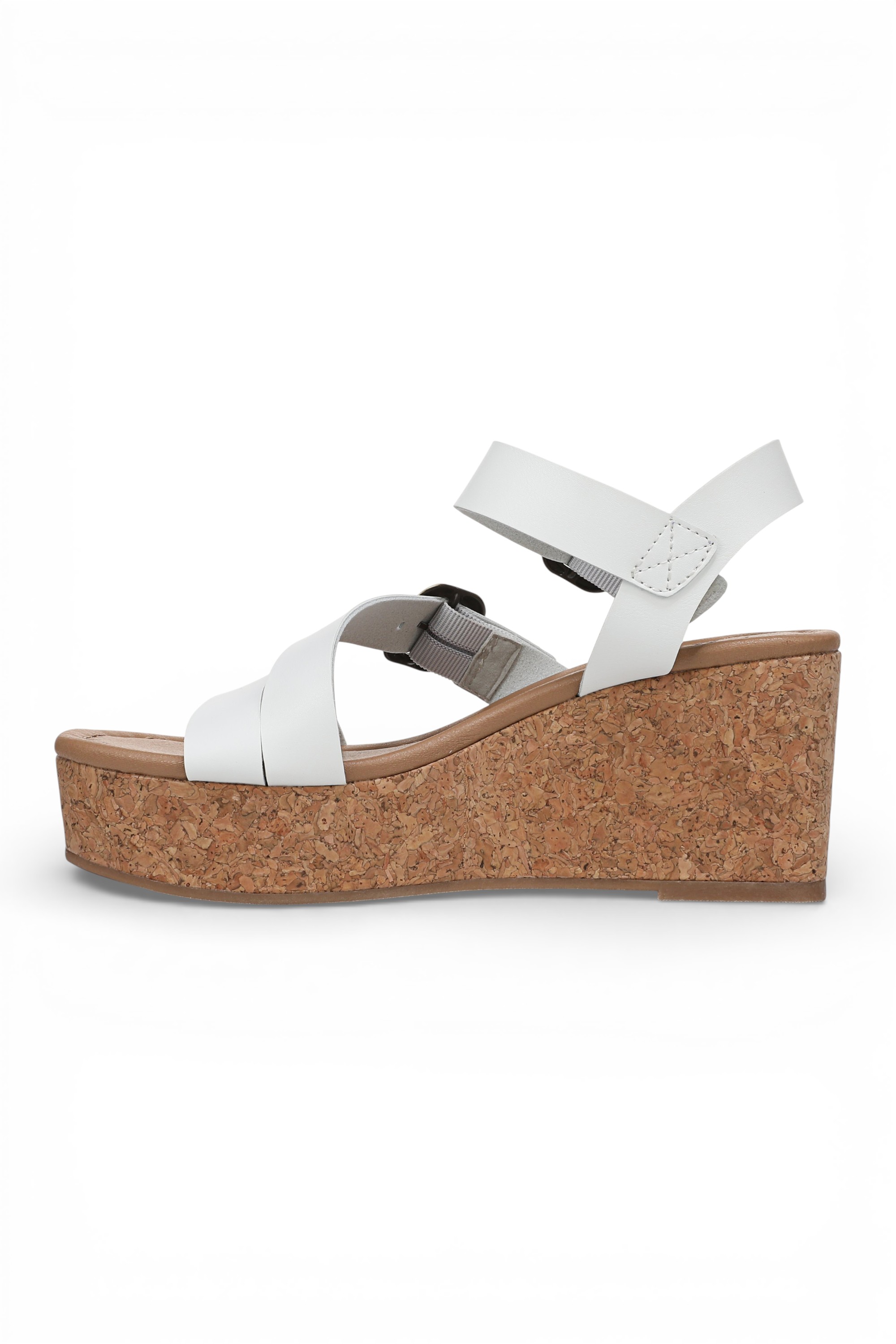 White Womens "Ali" Wedge Espadrille Heel Sandals, Image 5 of 6