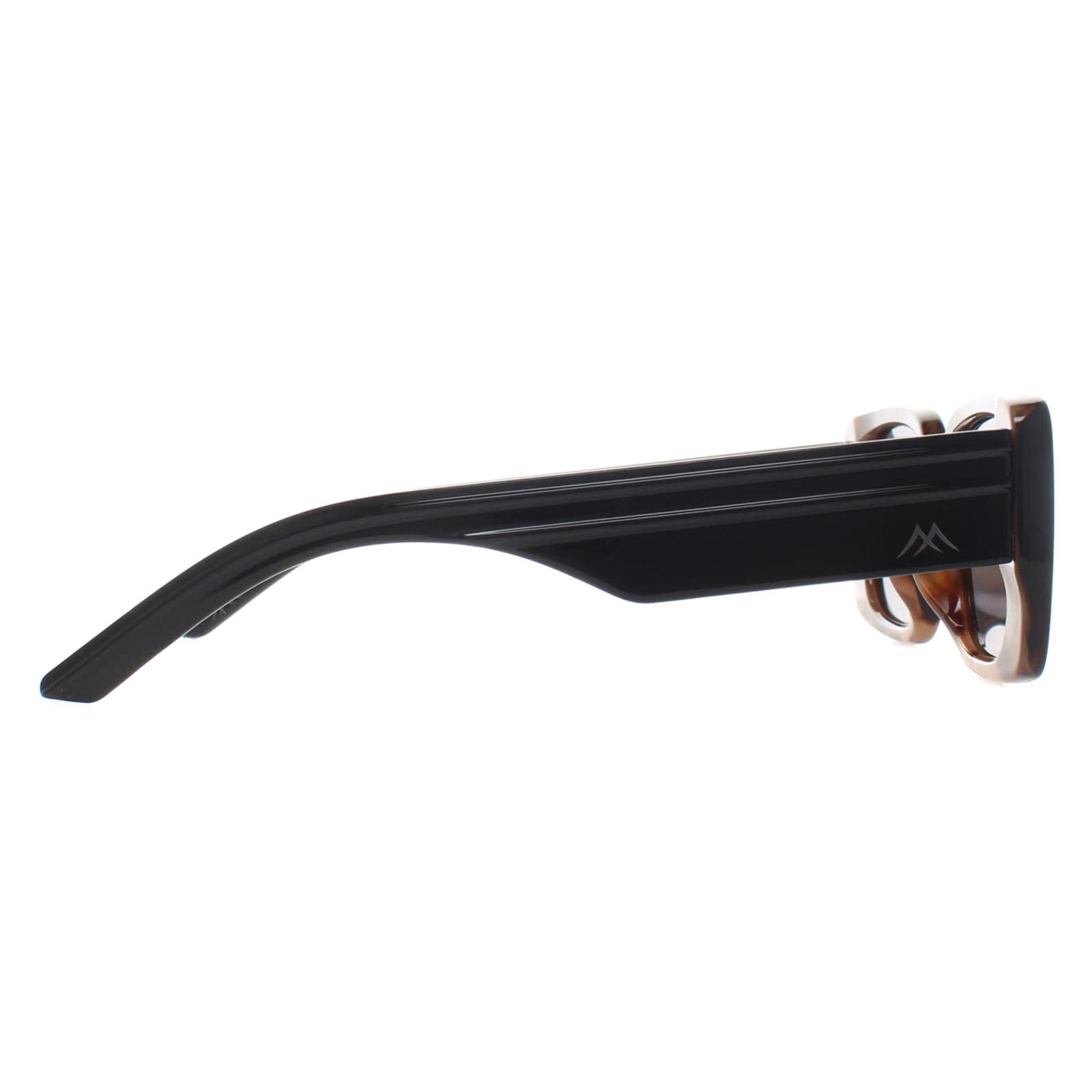 Black Montana Black Rectangle Shiny Black Turtle Smoke Polarized MP194, Image 4 of 4