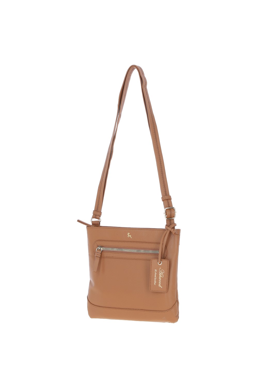 Camel 'Bliss' Leather Cross Body Bag with Adjustable Strap, Image 2 of 4