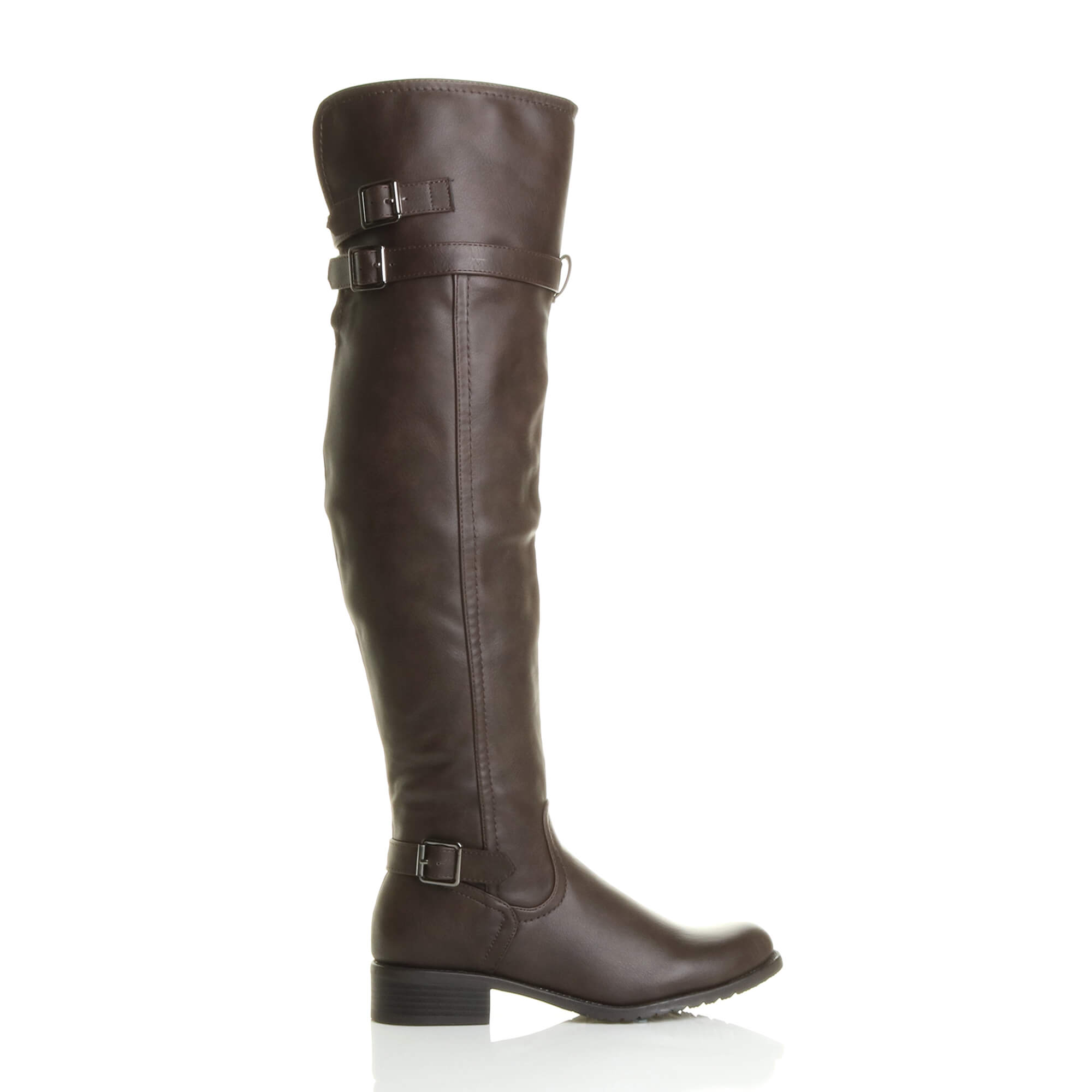Brown AJVANI Brown Riding Over The Knee Boots, Image 2 of 8