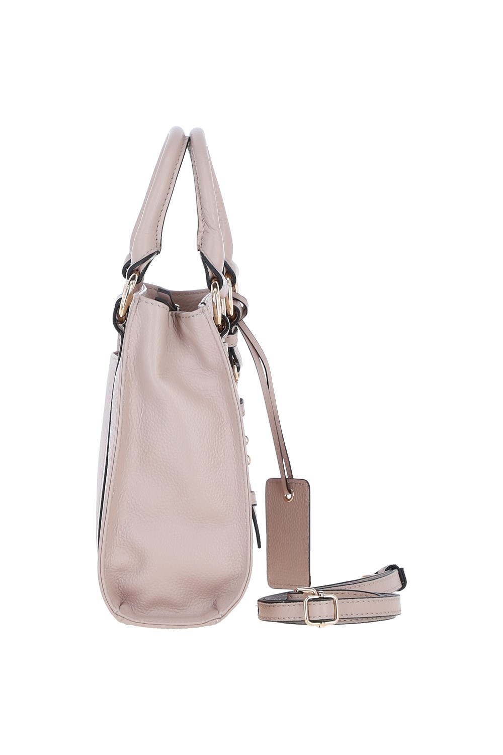 Beige 'Virella' Real Leather Handbag, Image 4 of 4