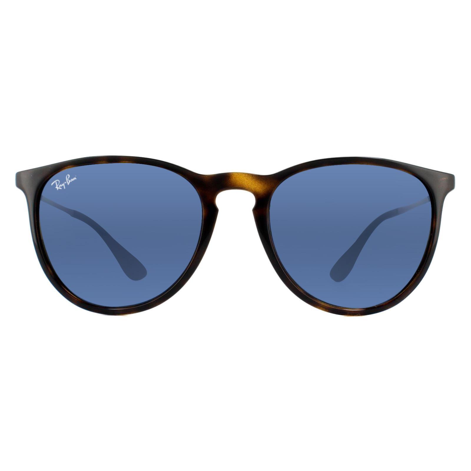 Brown Round Havana Dark Blue Erika 4171 Sunglasses, Image 1 of 3
