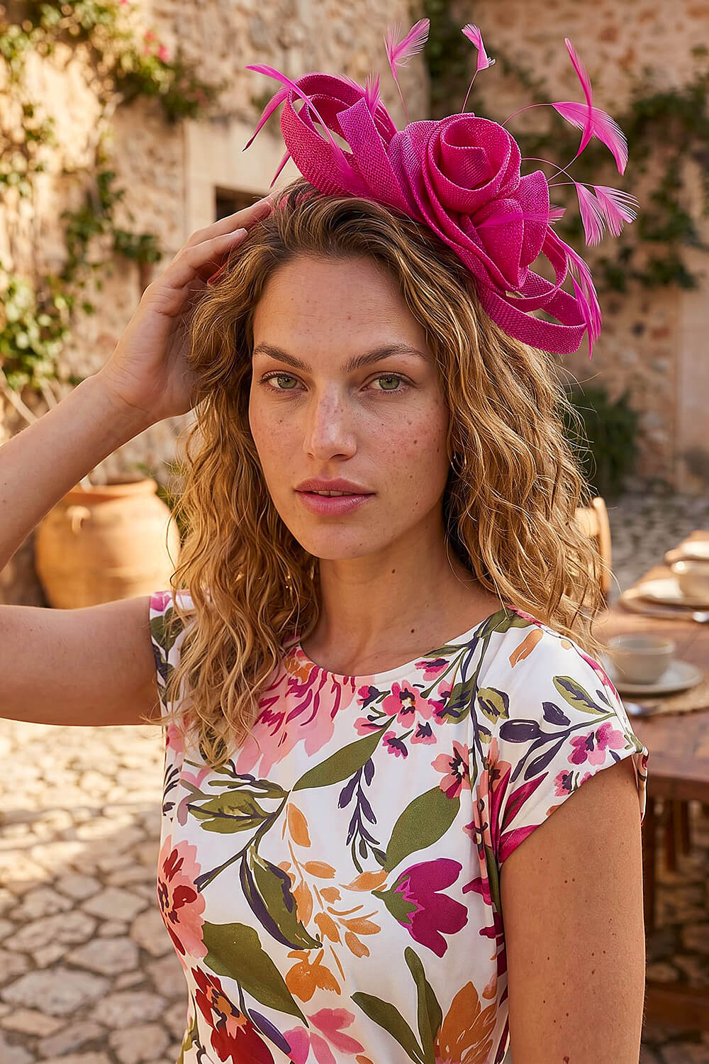 PINK Rose Fascinator, Image 4 of 4