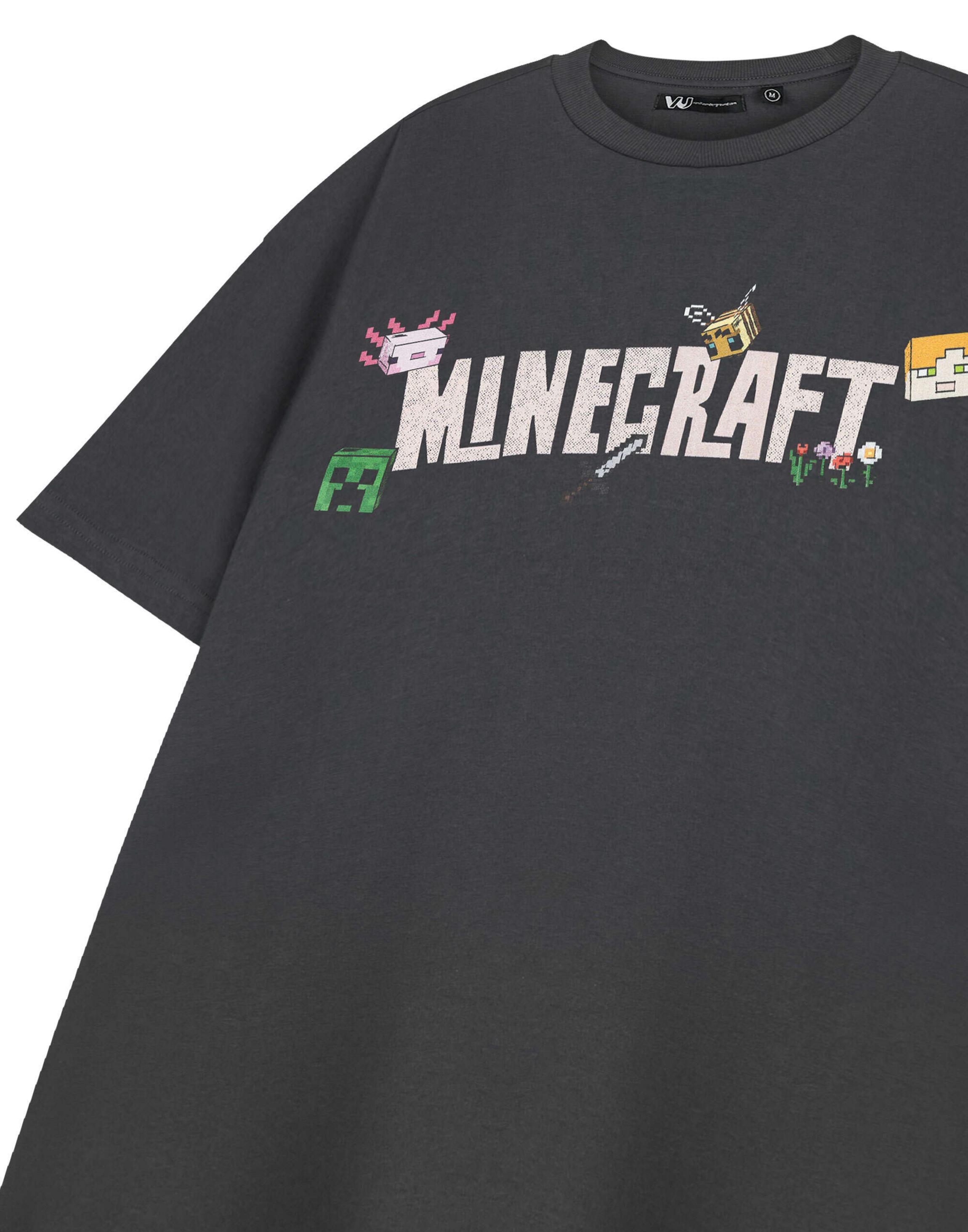 Charcoal Minecraft Logo T-Shirt, Image 2 of 3