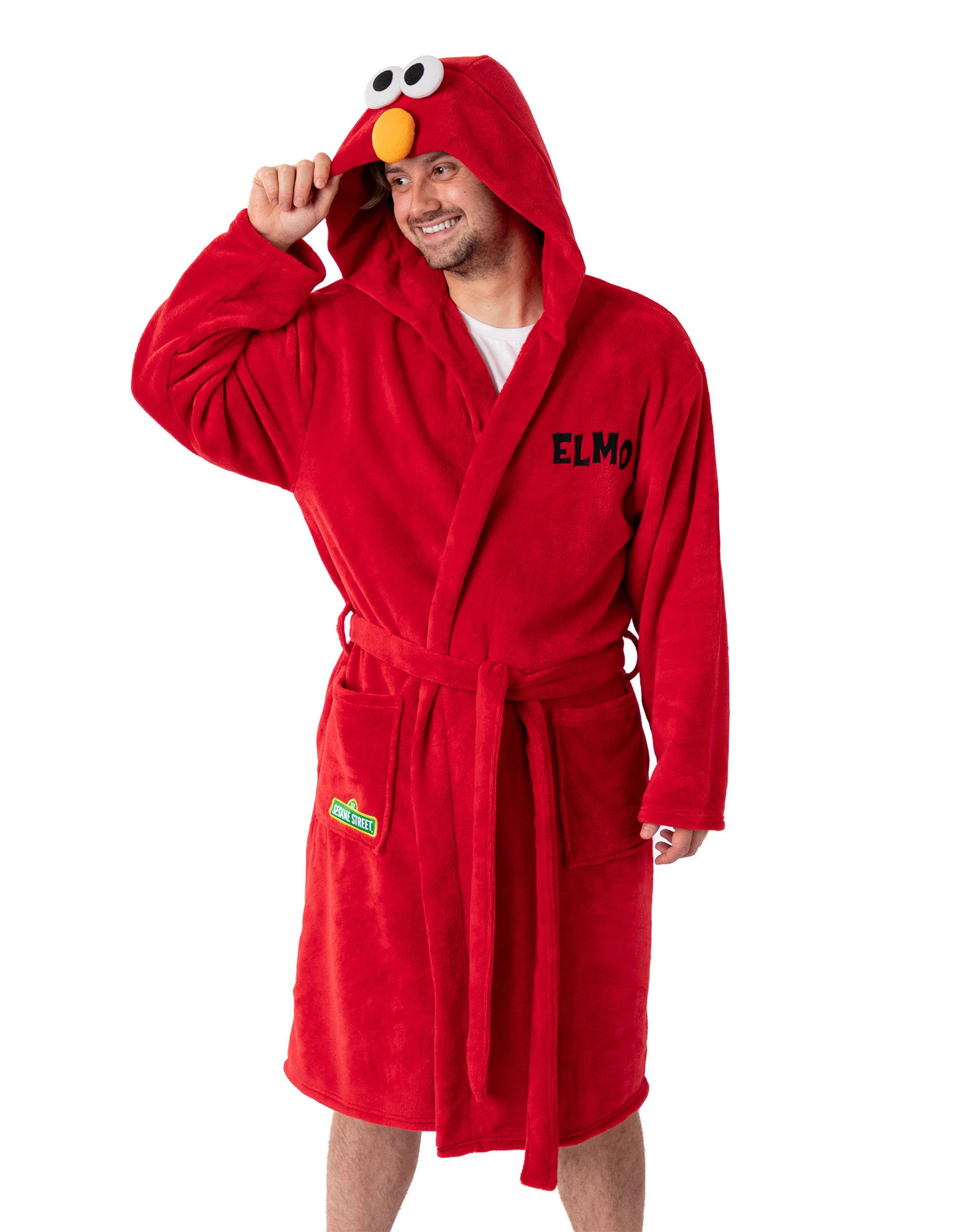 Red Sesame Street Elmo Small Hooded Bathrobe, Image 1 of 6