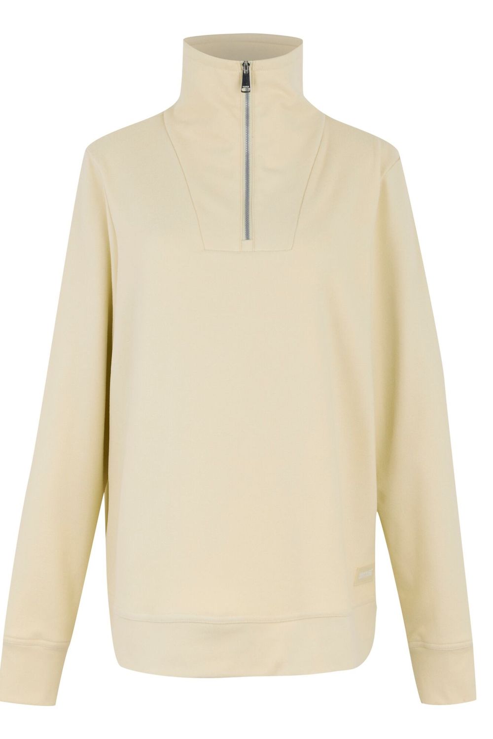 Cream Demmi Quarter Zip Fleece Top, Image 1 of 6
