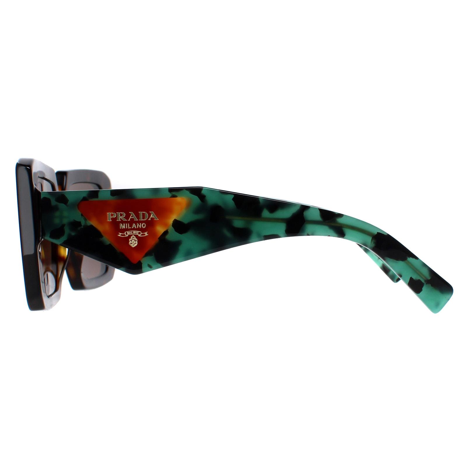 Brown Prada Brown Square Tortoise Dark Brown PR23YS, Image 3 of 4