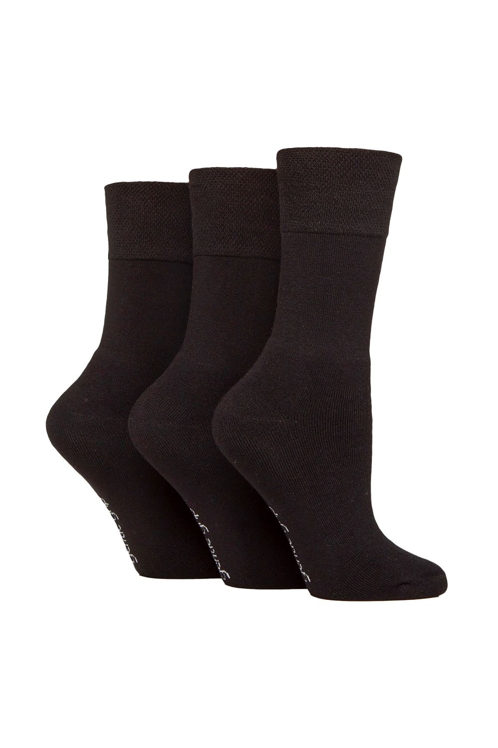Black 3 Pack Bamboo Socks Soft Breathable Socks, Image 1 of 3