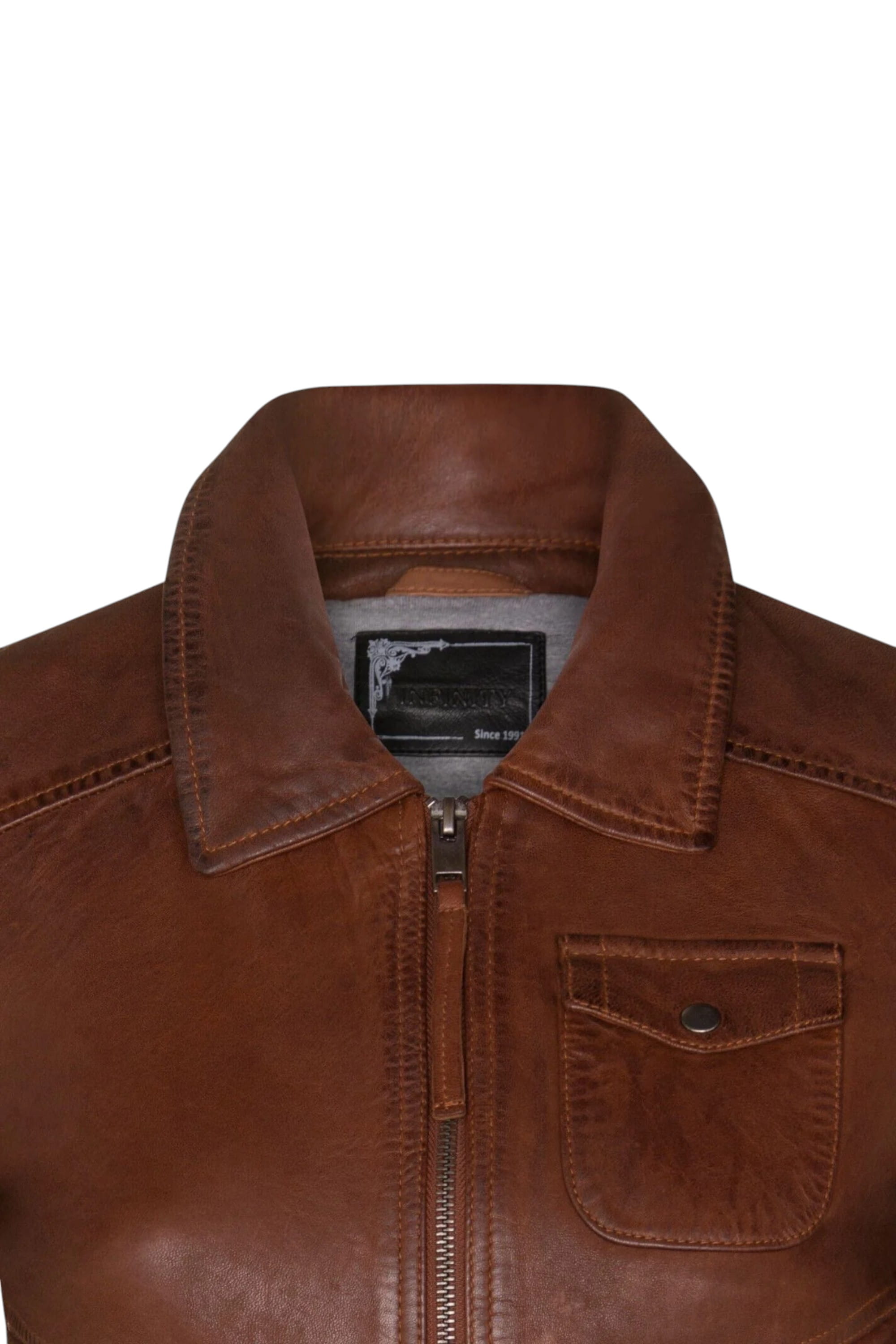 Tan Womens Varsity Bomber Jacket-Modbury, Image 4 of 4