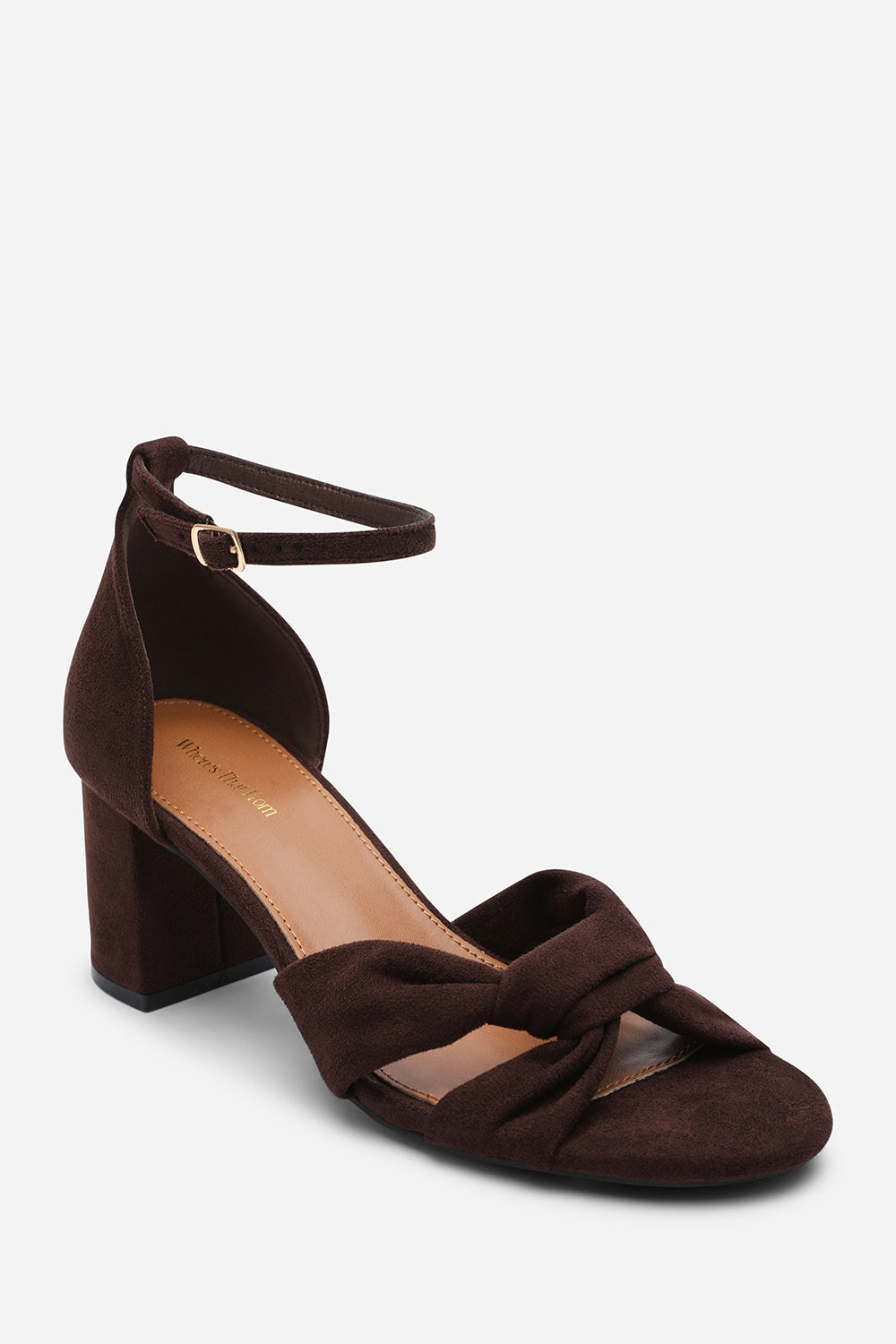 Dark Brown Avelia Strappy Block Heel Sandal, Image 3 of 6