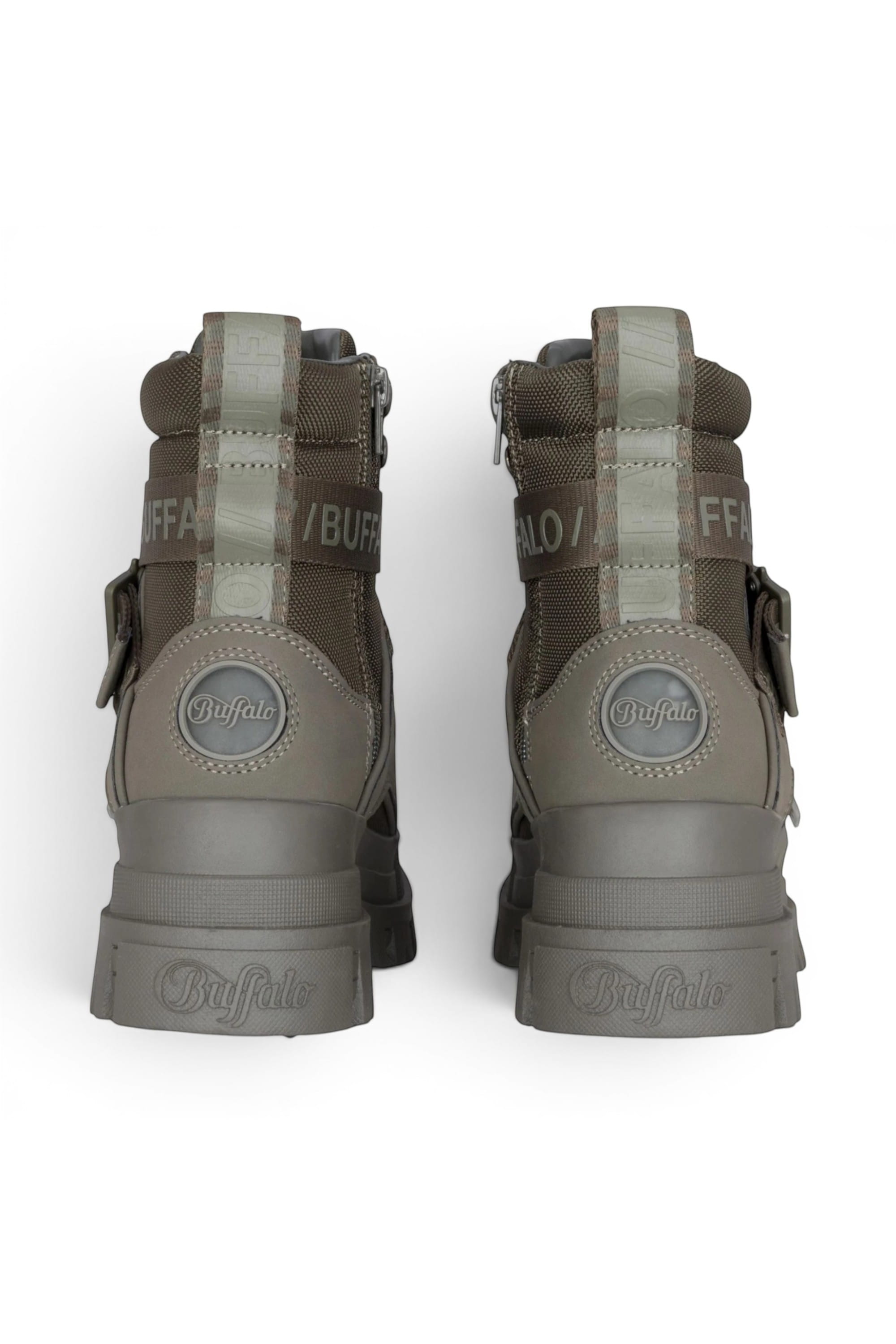 Brown Womens Combat High Ankle Boots-ASPHA-COM, Image 6 of 7