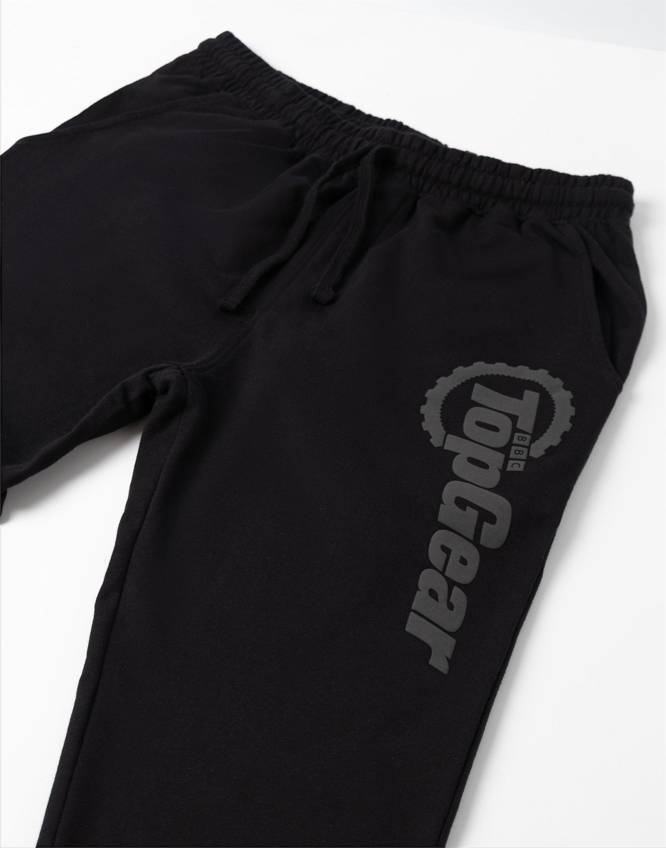 Black Top Gear Logo Unisex Black Joggers, Image 3 of 6