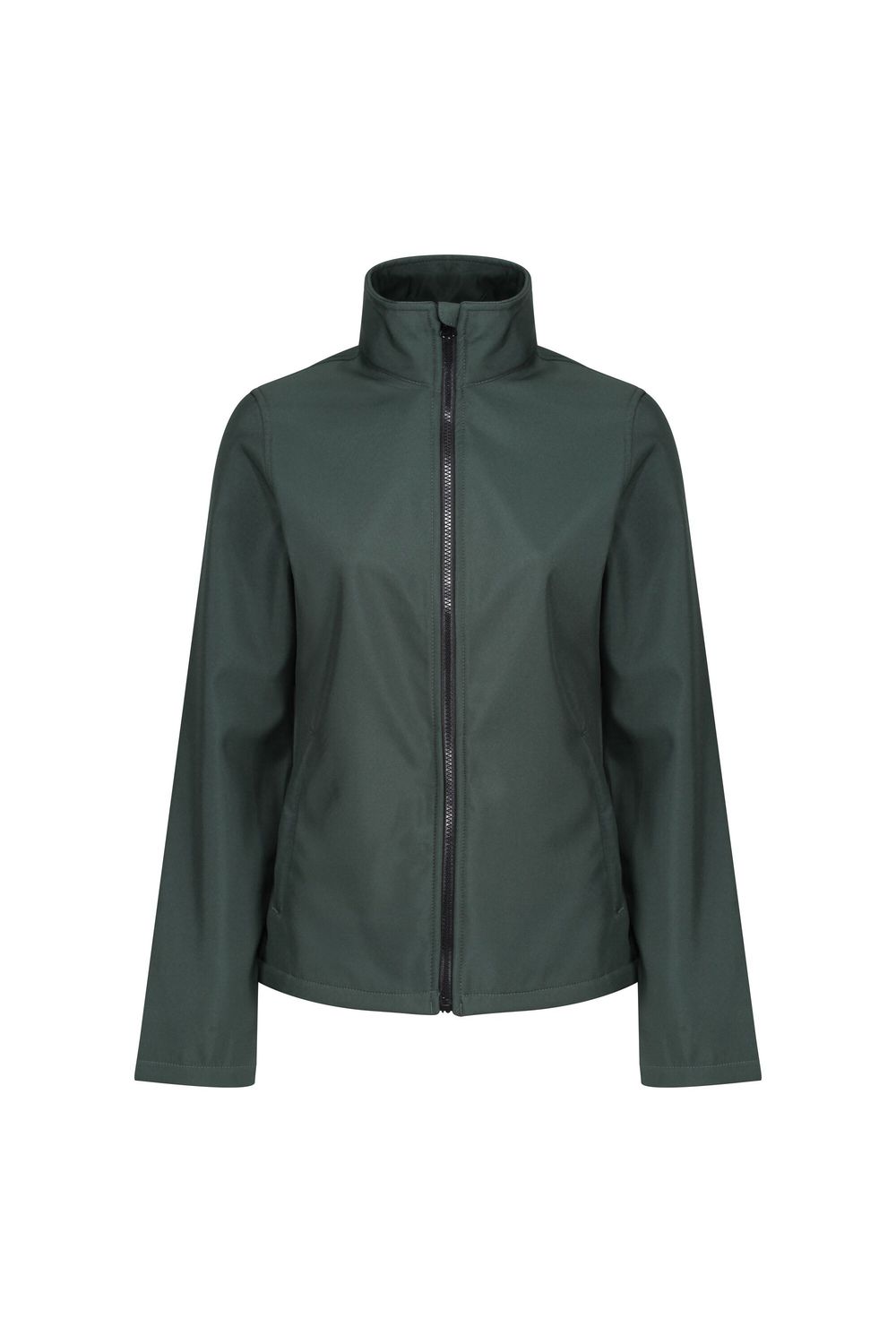 Dark Green Standout  Ablaze Printable Soft Shell Jacket, Image 2 of 5
