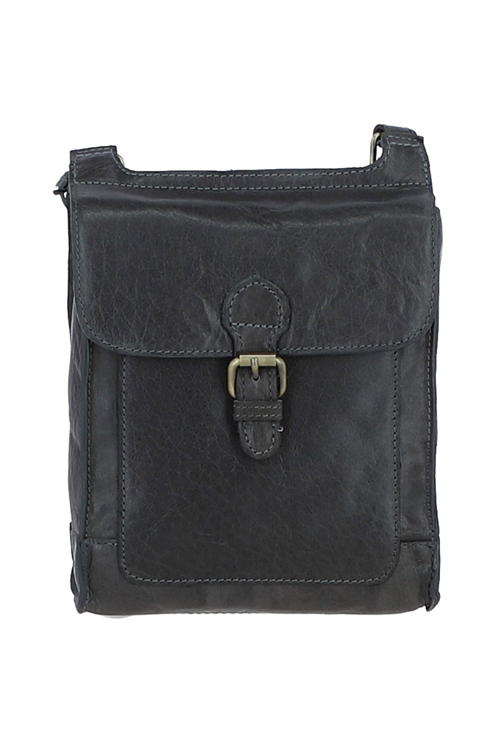 Grey Ashwood Leather Grey Vintage Small Leather Travel Shoulder Bag, Image 1 of 4